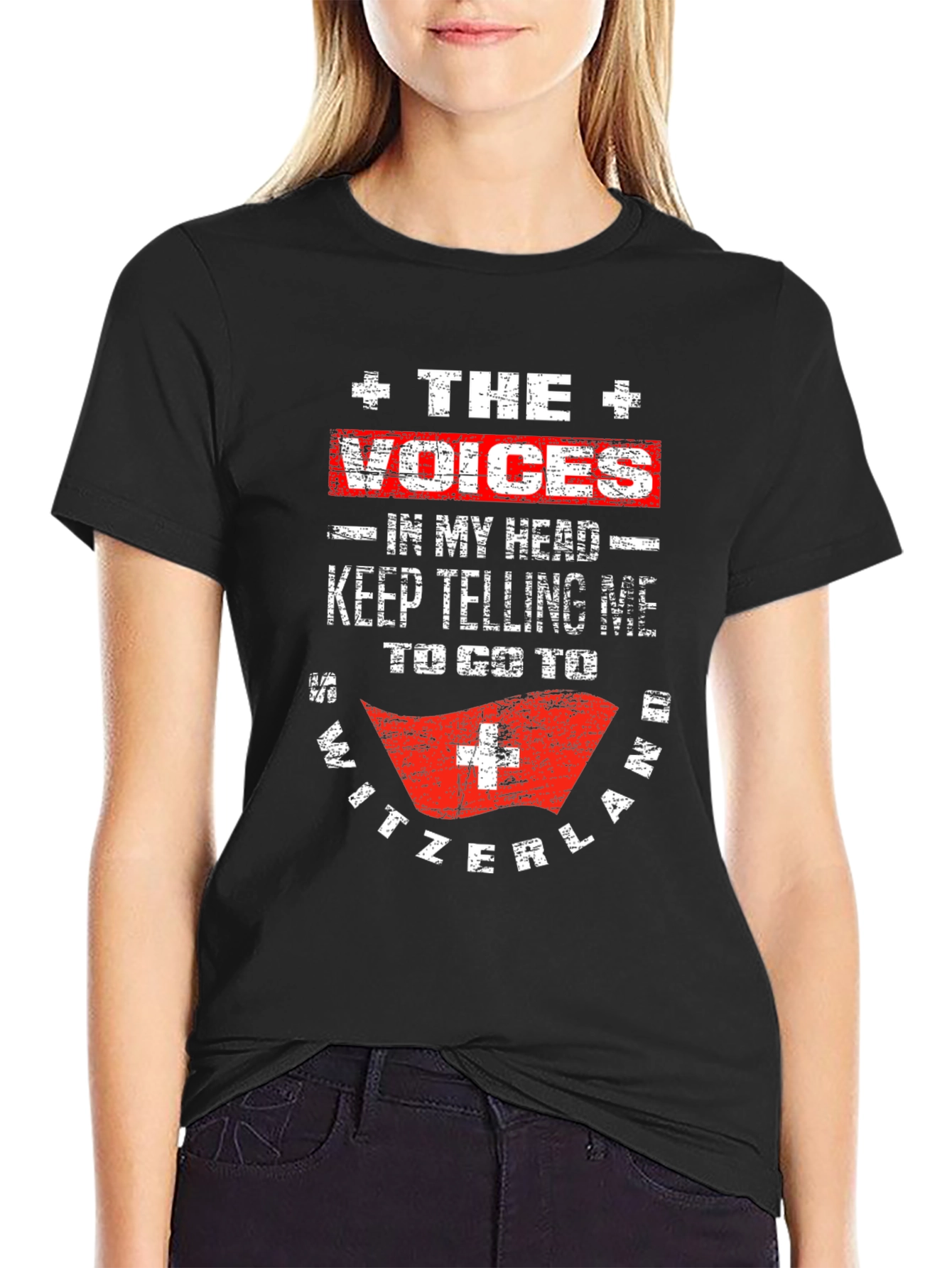 Switzerland Voices Funny Graphic T-Shirt