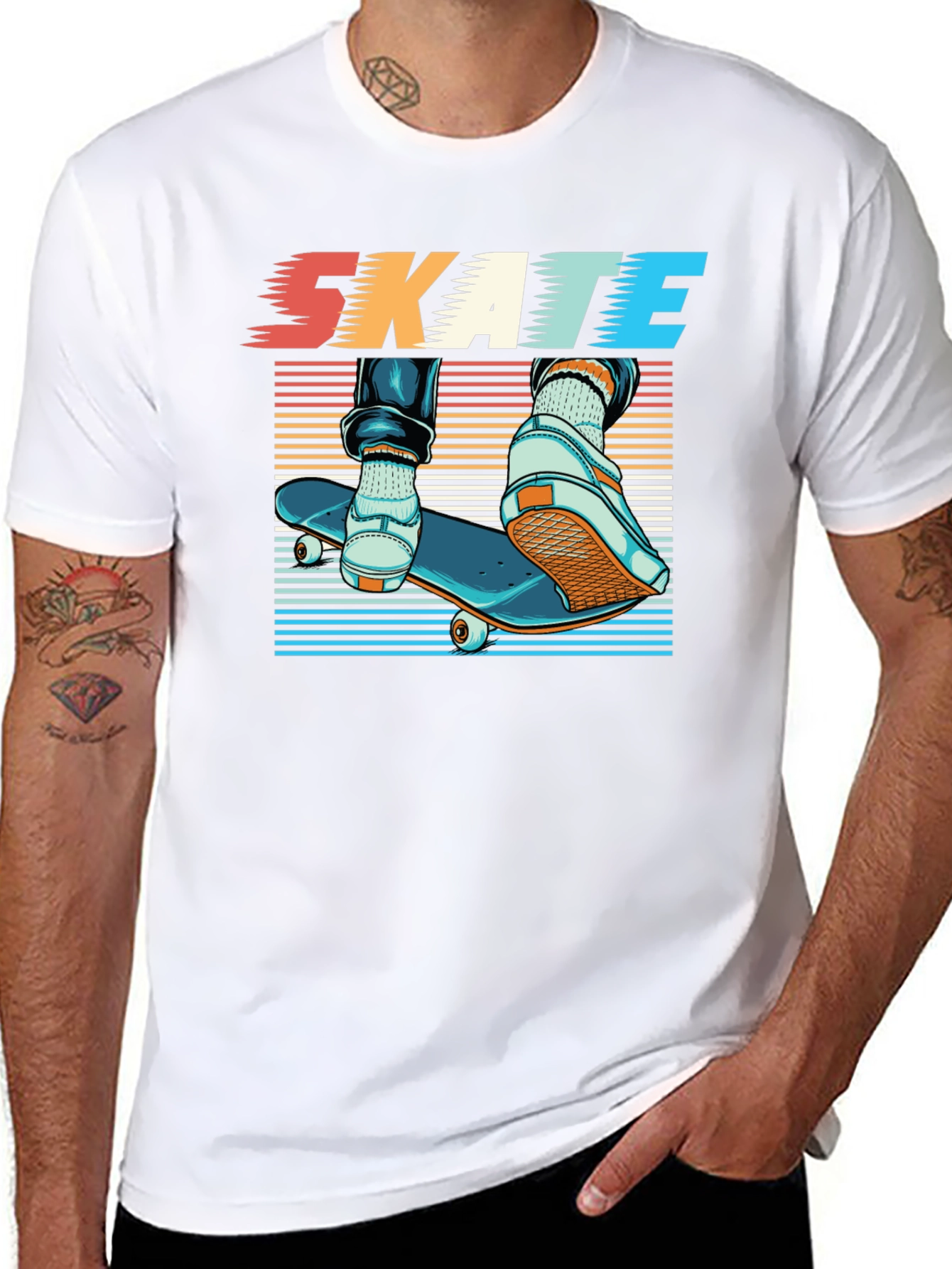 Skateboarding Graphic Tee - Cool Skater Style