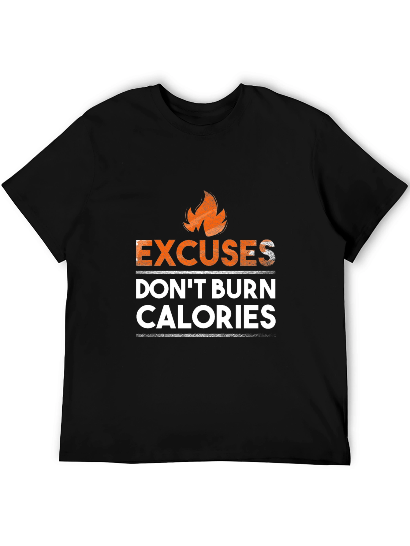 Excuses Dont Burn Calories Mens Black T-Shirt