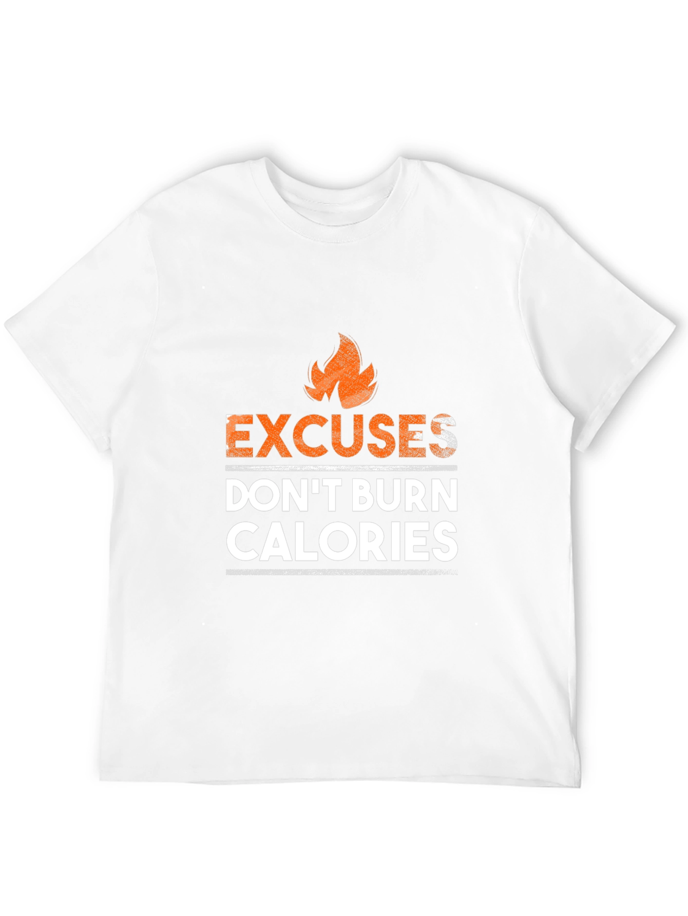 Excuses Dont Burn Calories Mens Black T-Shirt