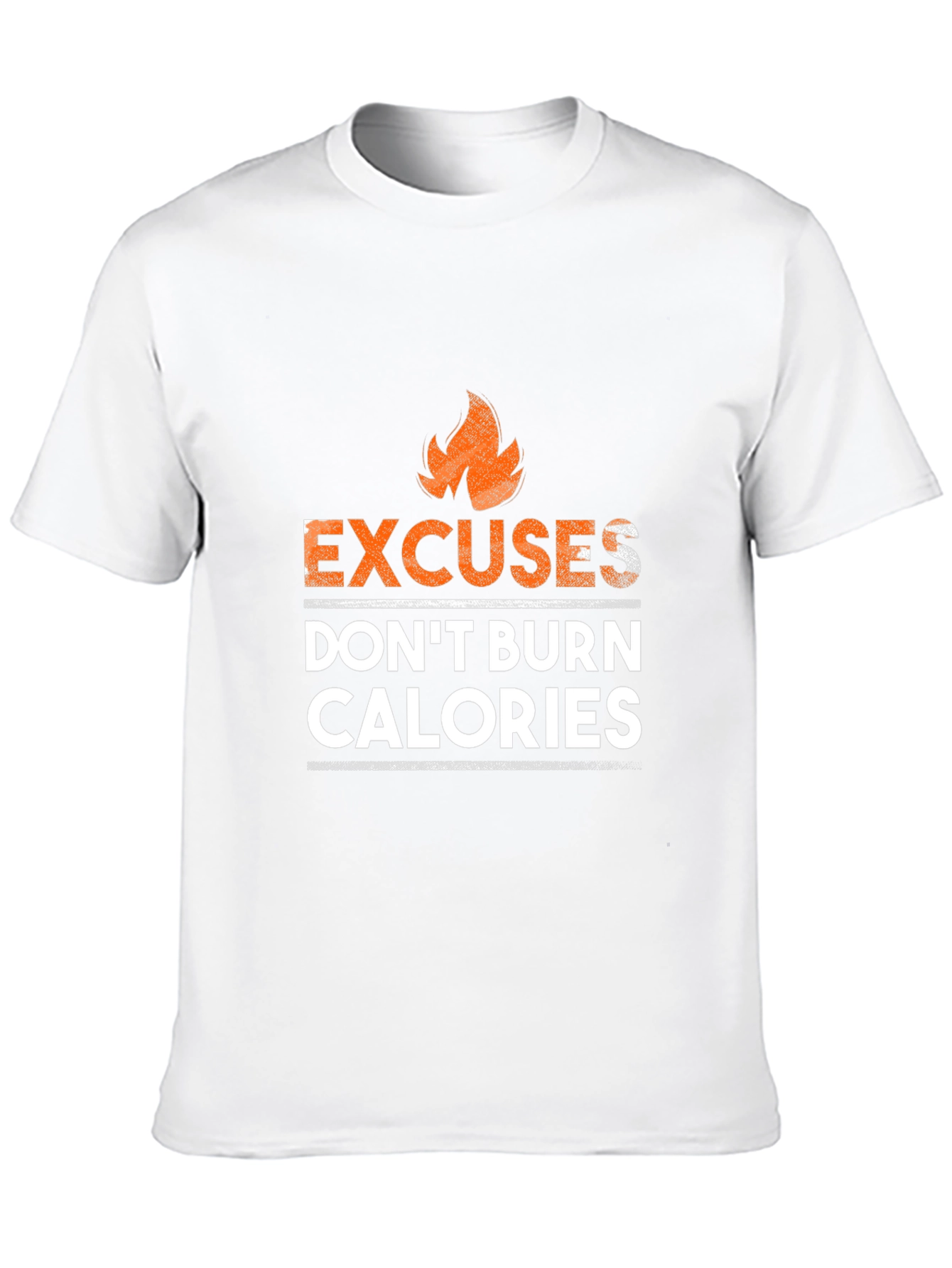 Excuses Dont Burn Calories Mens Black T-Shirt