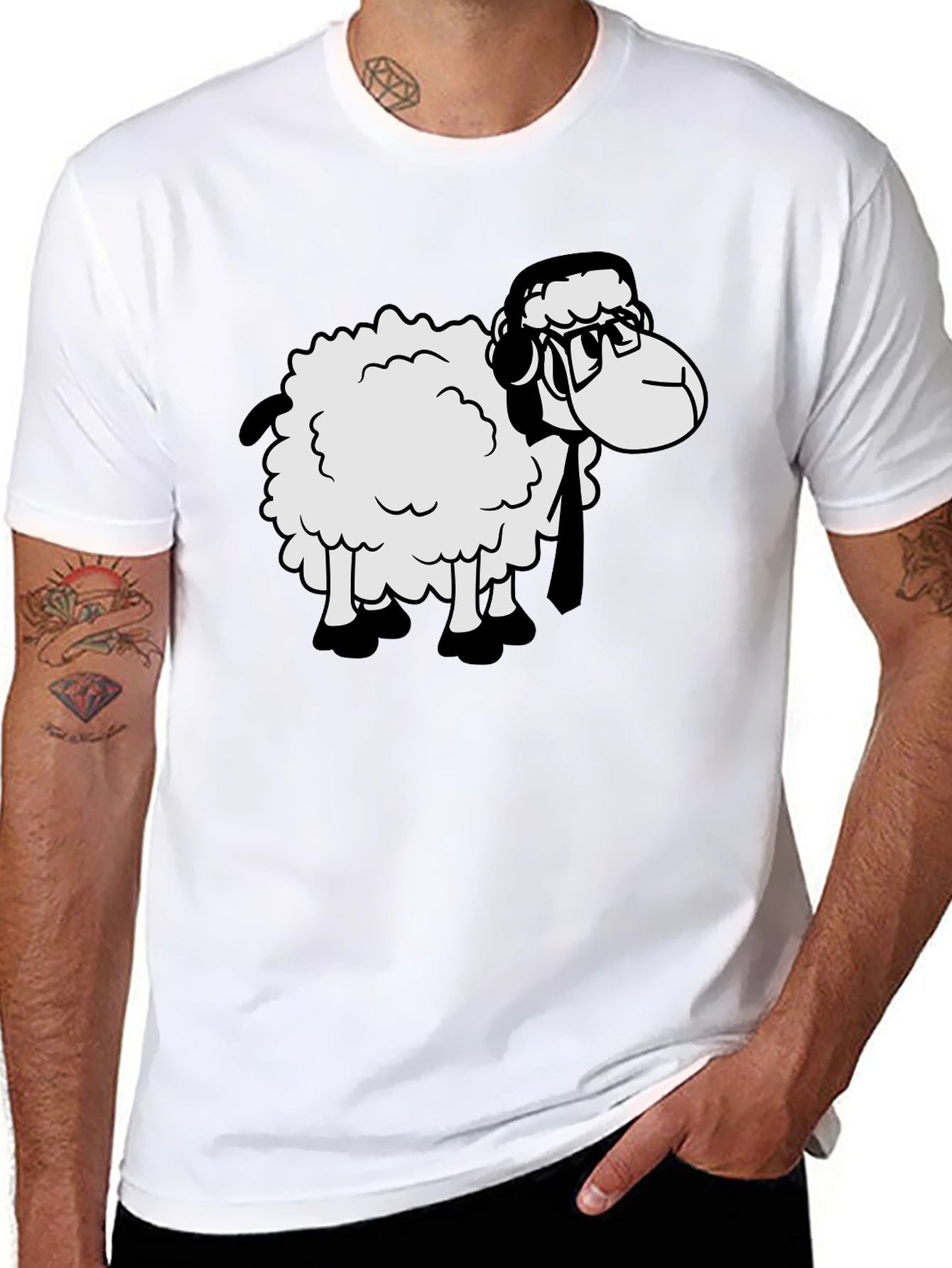 Sheep Nerd T-Shirt - Stylish Geeky Tee