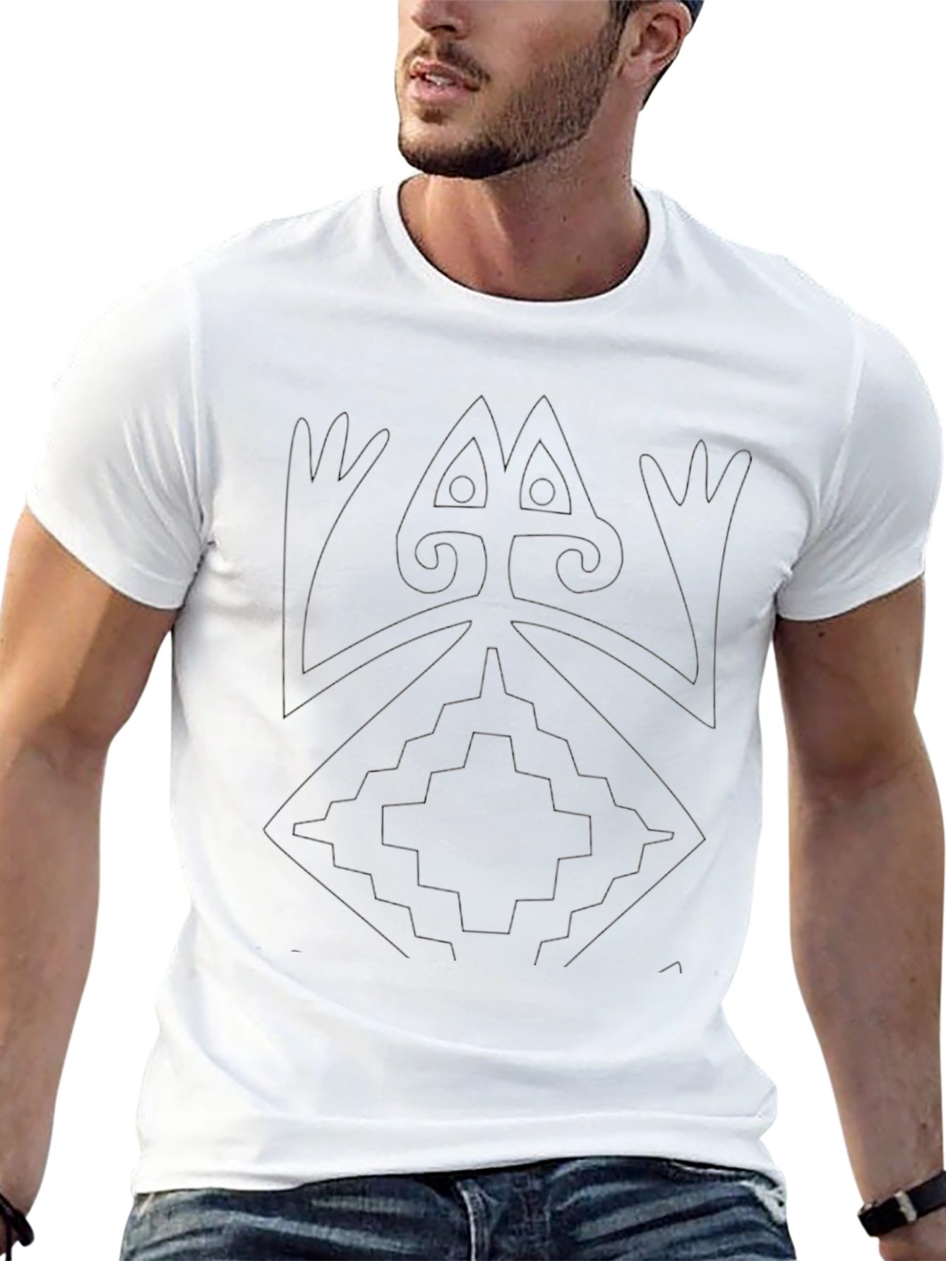 Mens Classic Black Crew Neck T-Shirt