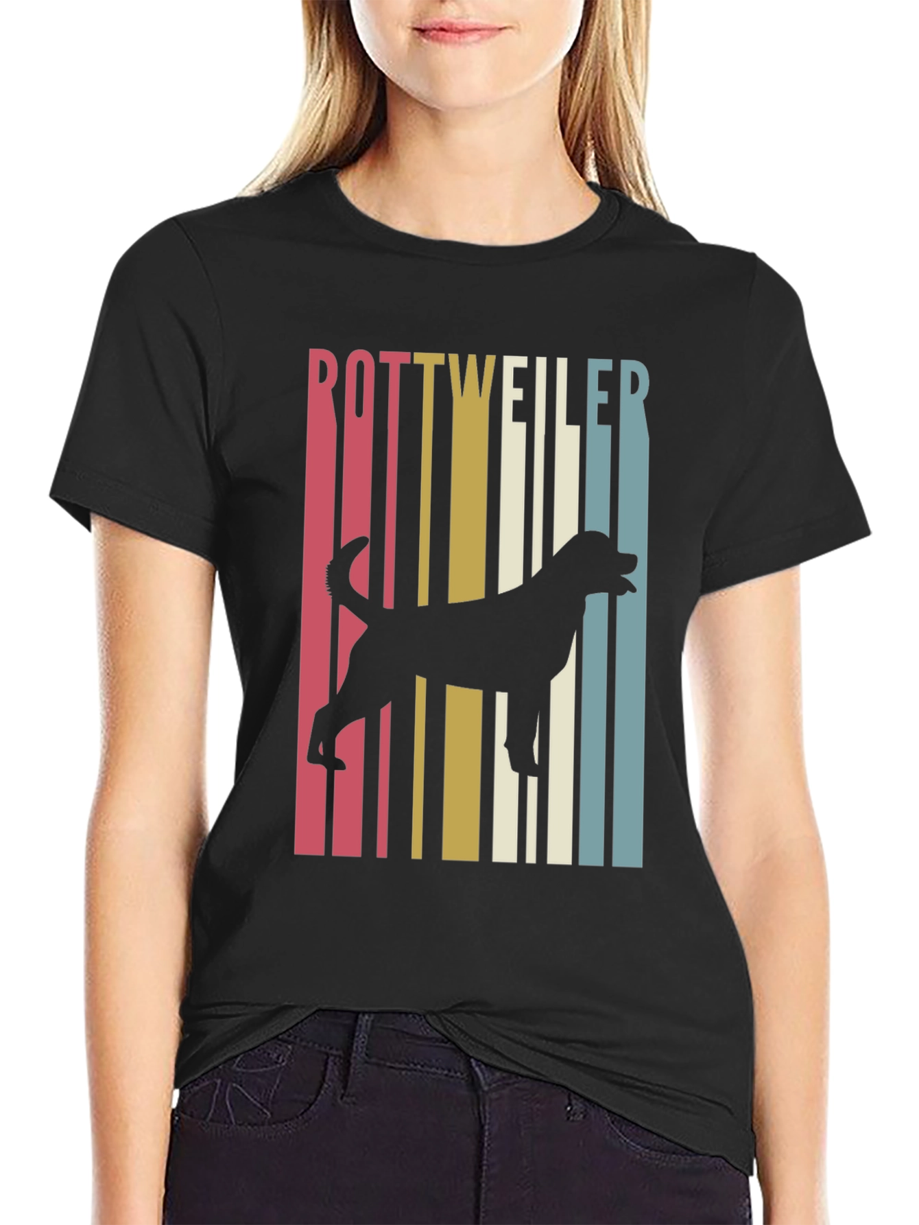 Rottweiler Retro Graphic T-Shirt