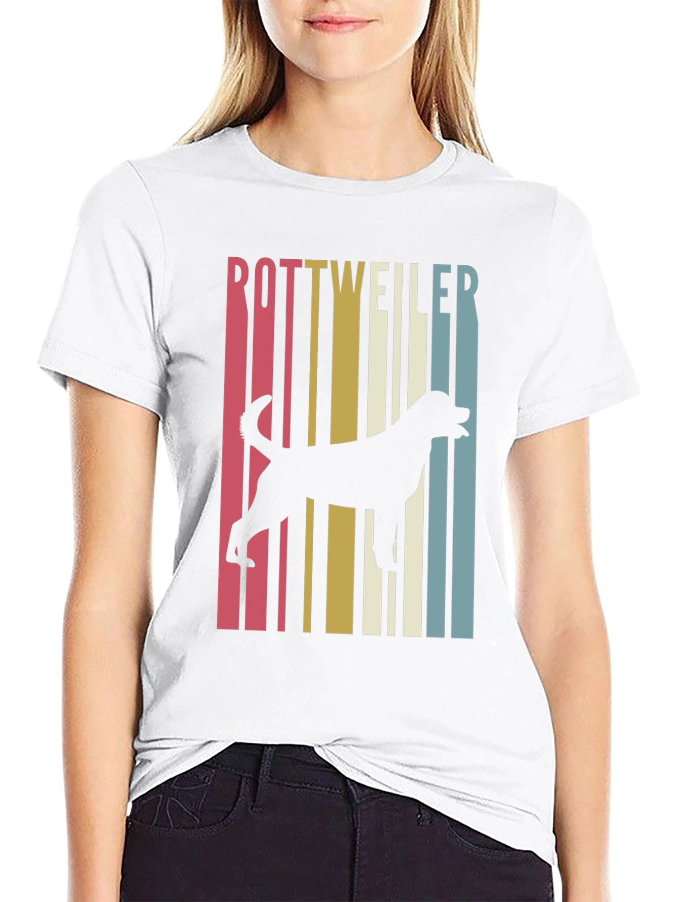 Rottweiler Retro Graphic T-Shirt