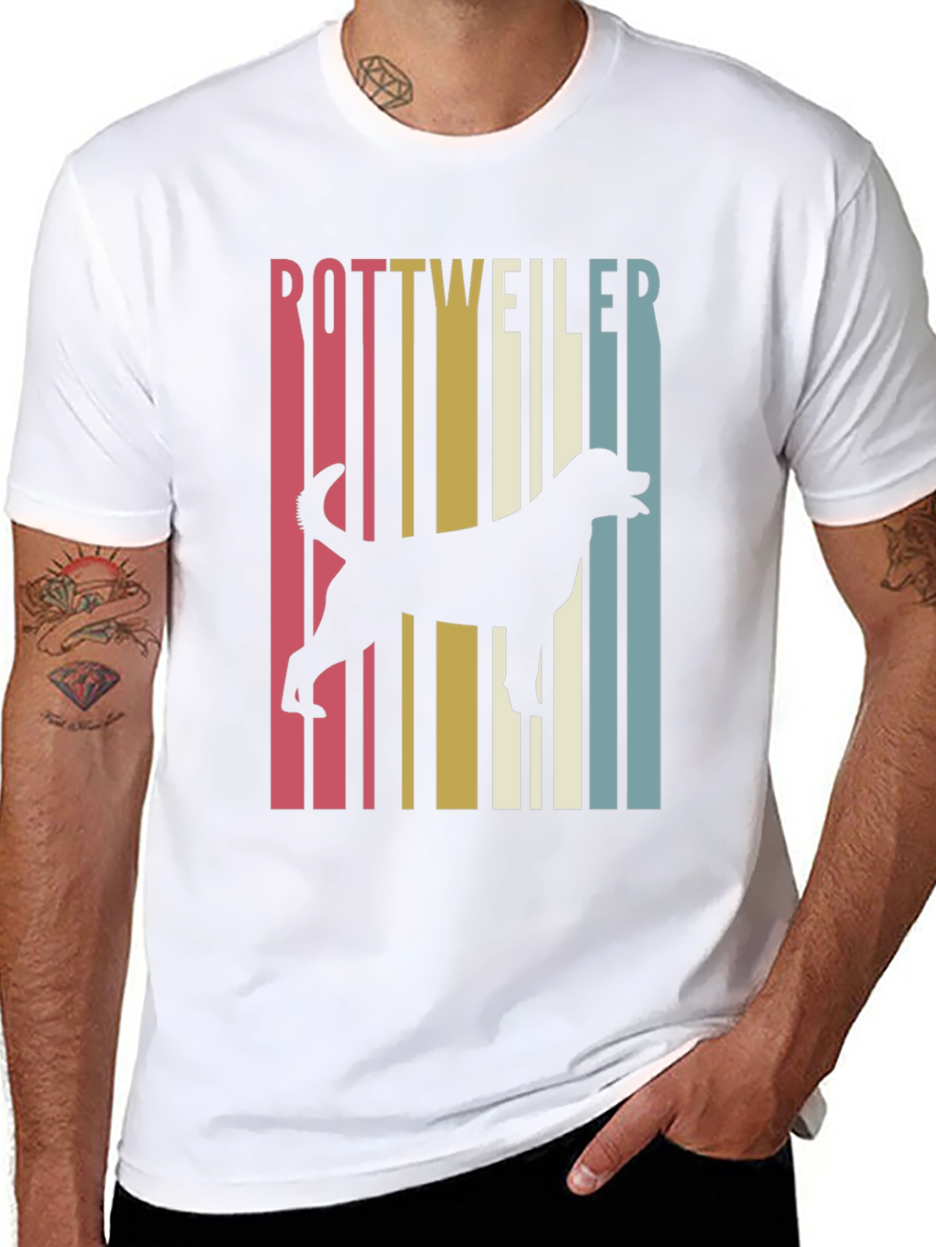 Rottweiler Retro Graphic T-Shirt