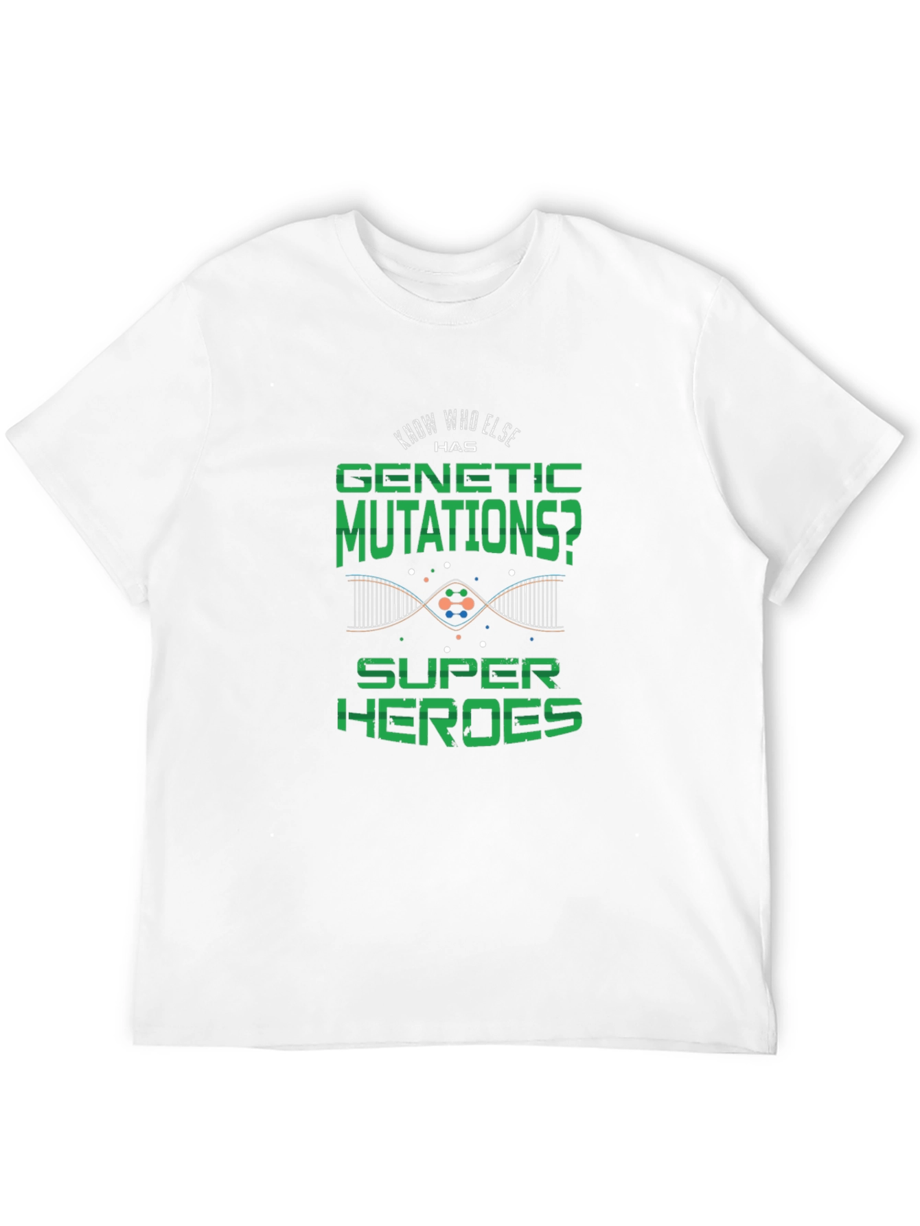 Genetic Mutations Super Heroes Black T-Shirt