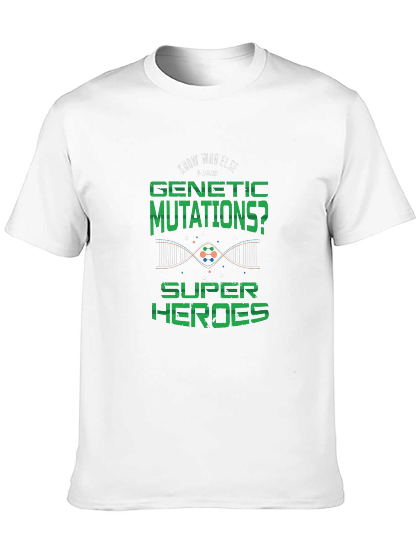 Genetic Mutations Super Heroes Black T-Shirt