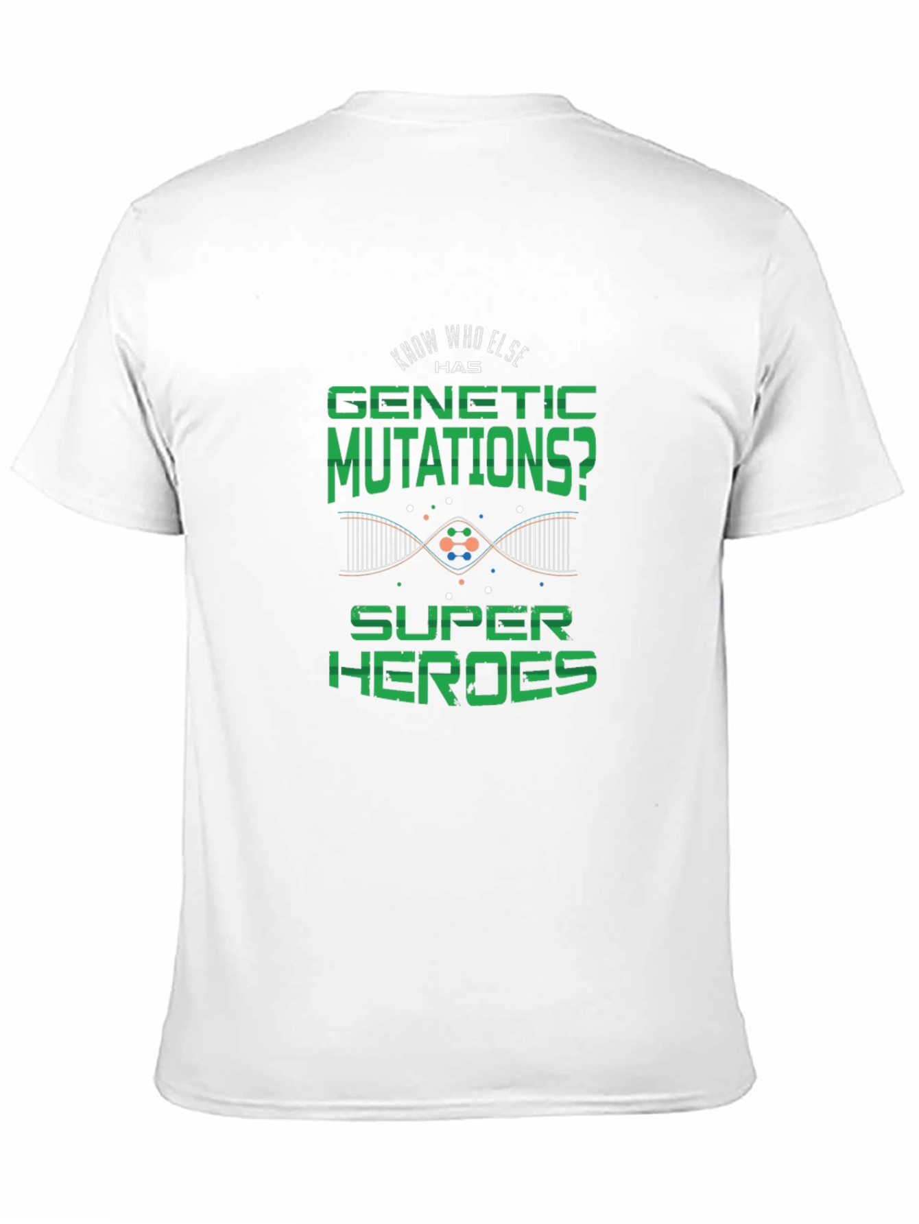 Genetic Mutations Super Heroes Black T-Shirt