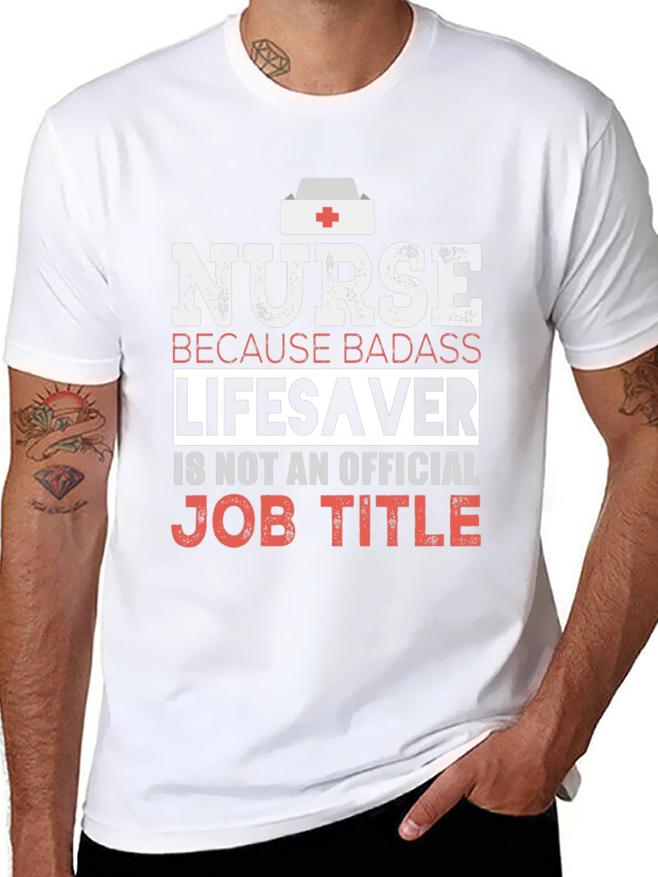 Nurse Badass Lifesaver Graphic T-Shirt