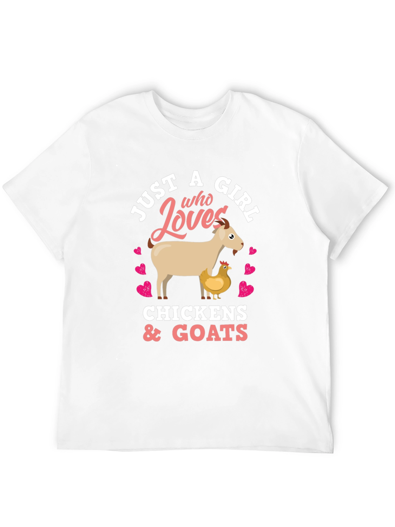 Girl Who Loves Chickens & Goats T-Shirt
