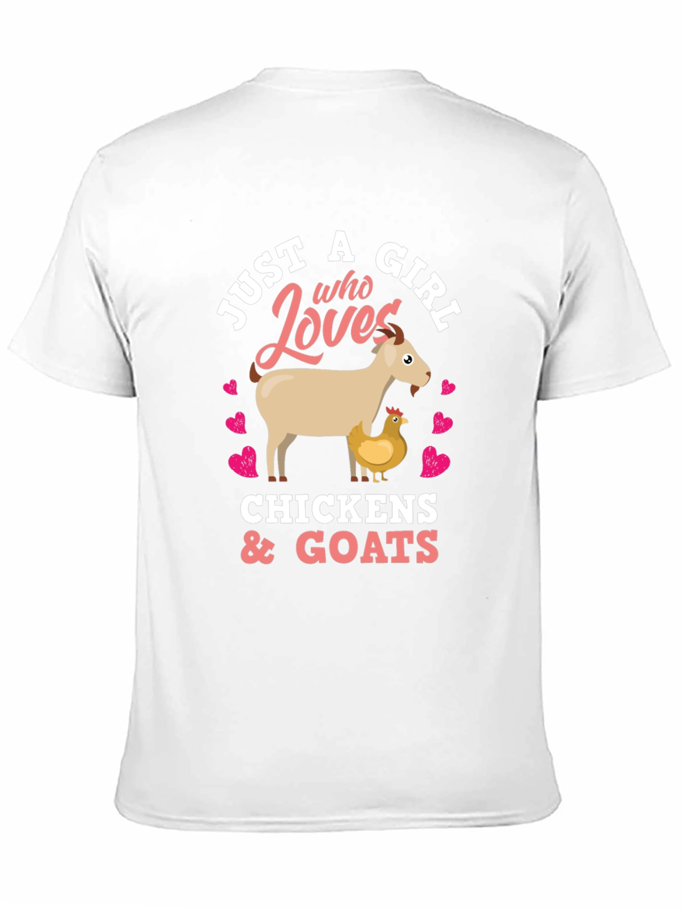 Girl Who Loves Chickens & Goats T-Shirt