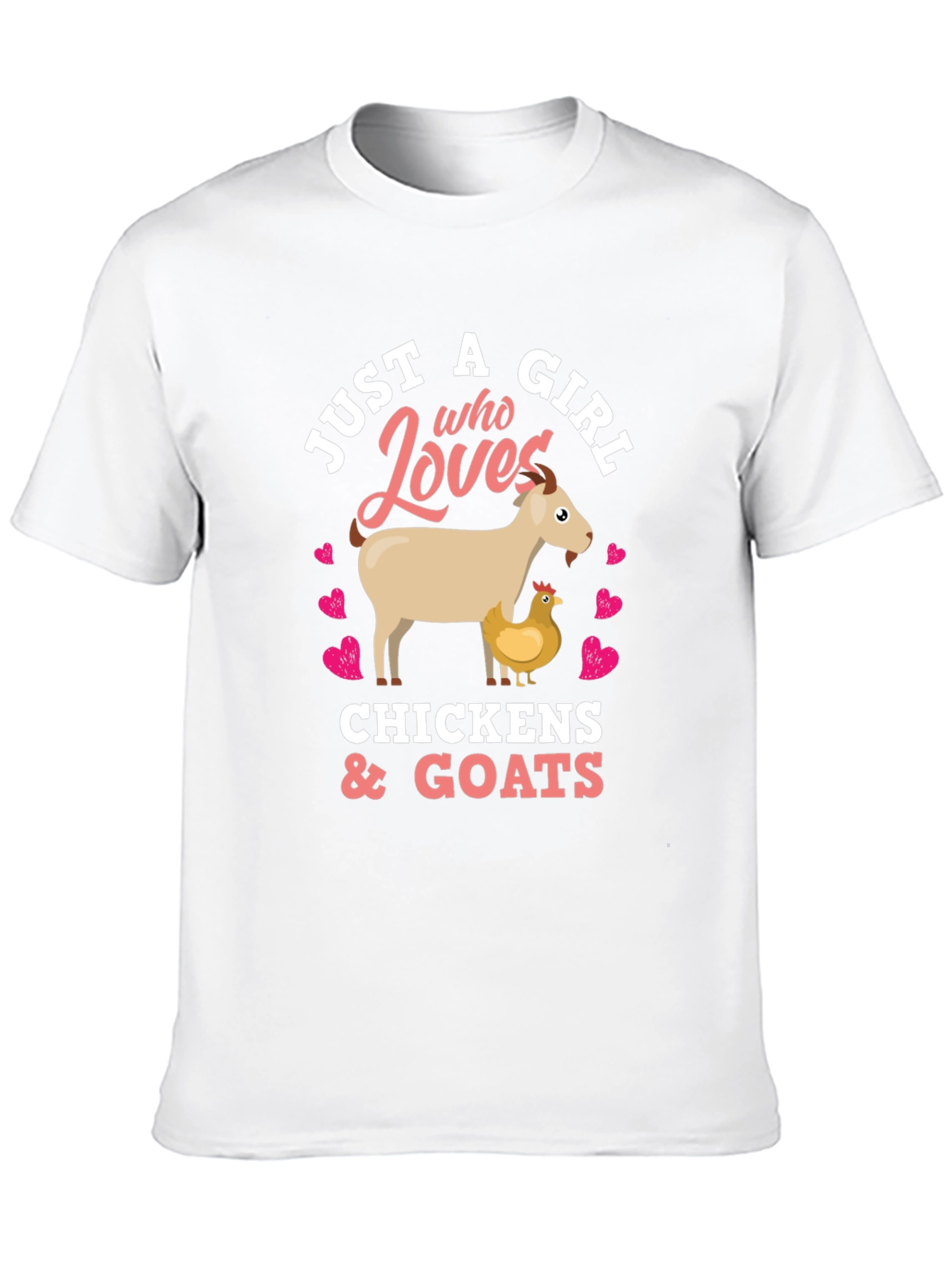 Girl Who Loves Chickens & Goats T-Shirt