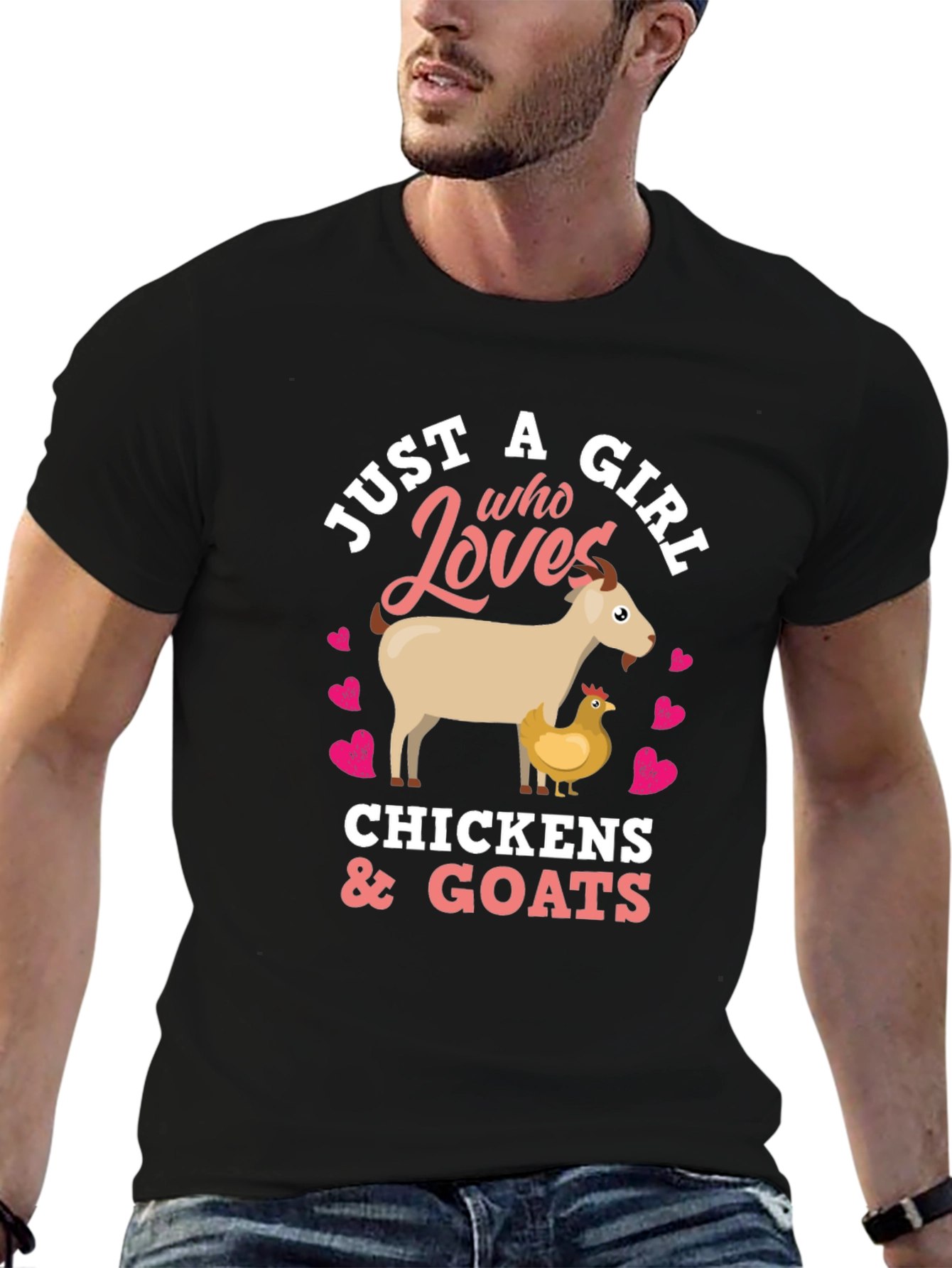 Girl Who Loves Chickens & Goats T-Shirt