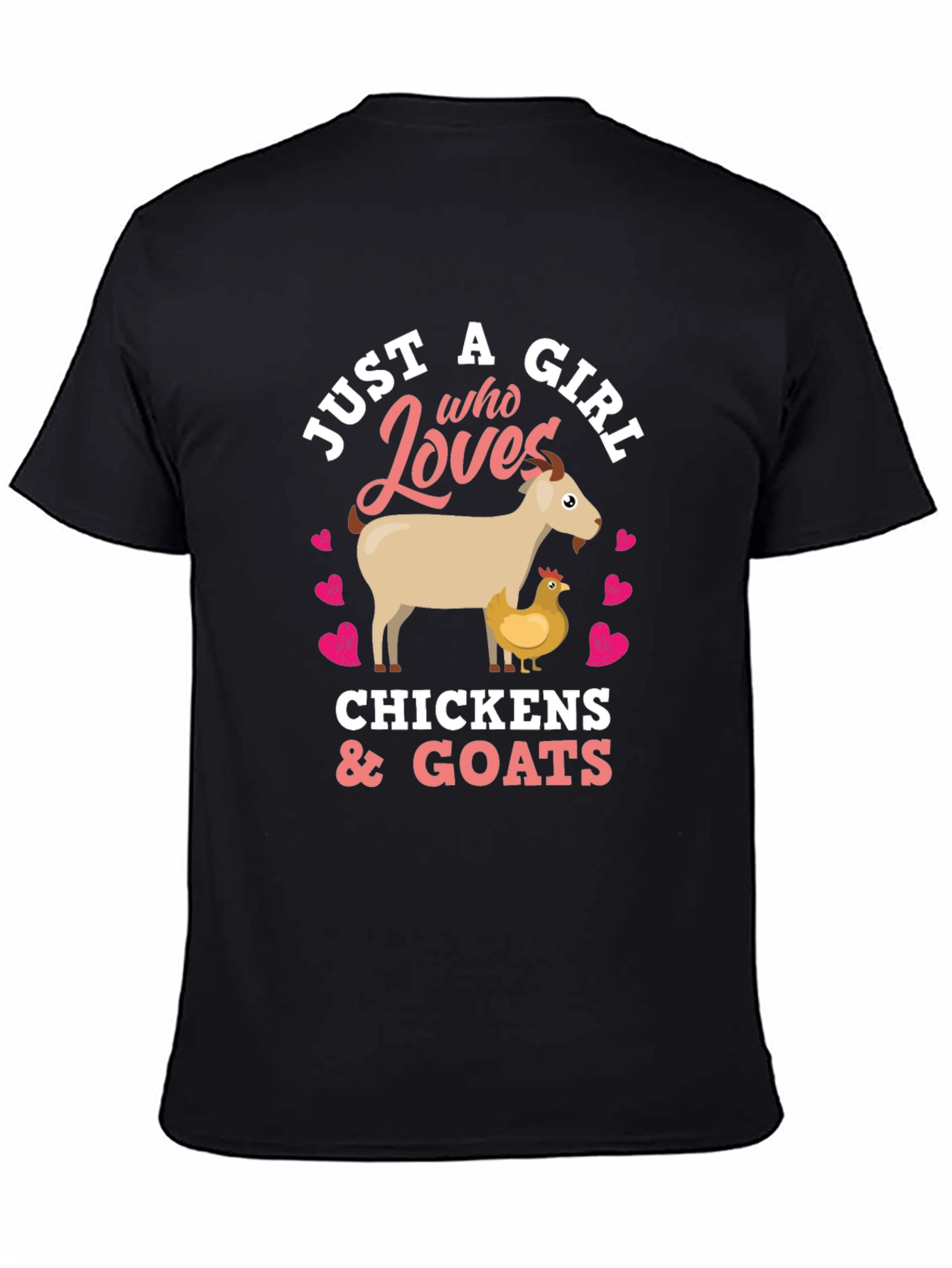 Girl Who Loves Chickens & Goats T-Shirt