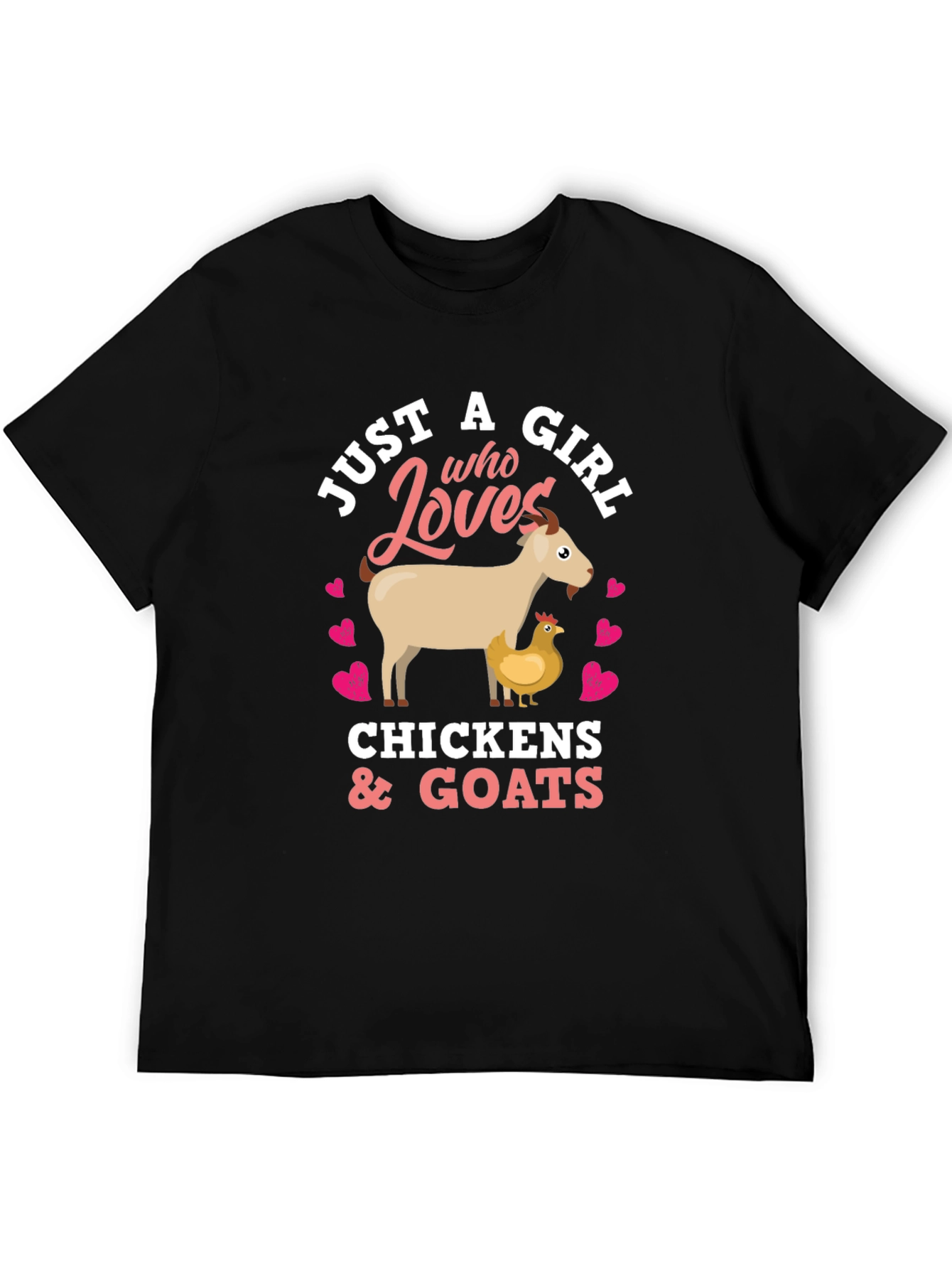 Girl Who Loves Chickens & Goats T-Shirt