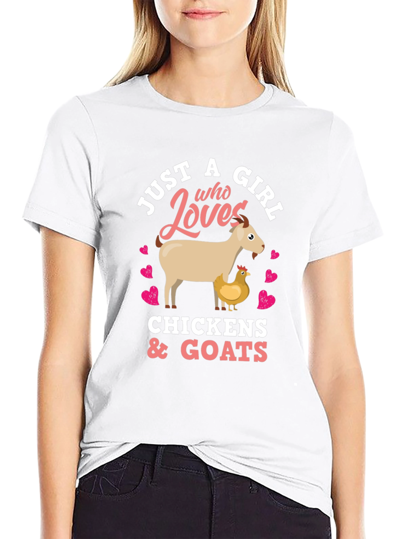 Girl Who Loves Chickens & Goats T-Shirt