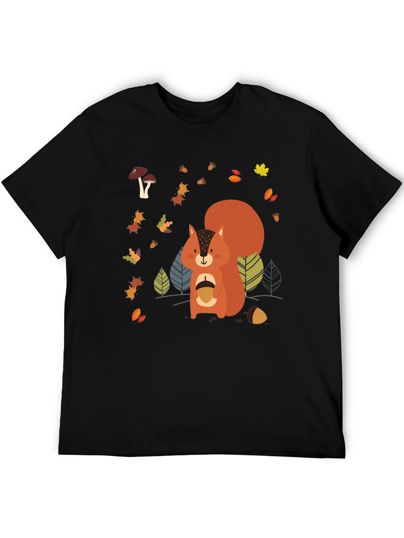 Squirrel Nut T-Shirt - Autumn Leaves Design