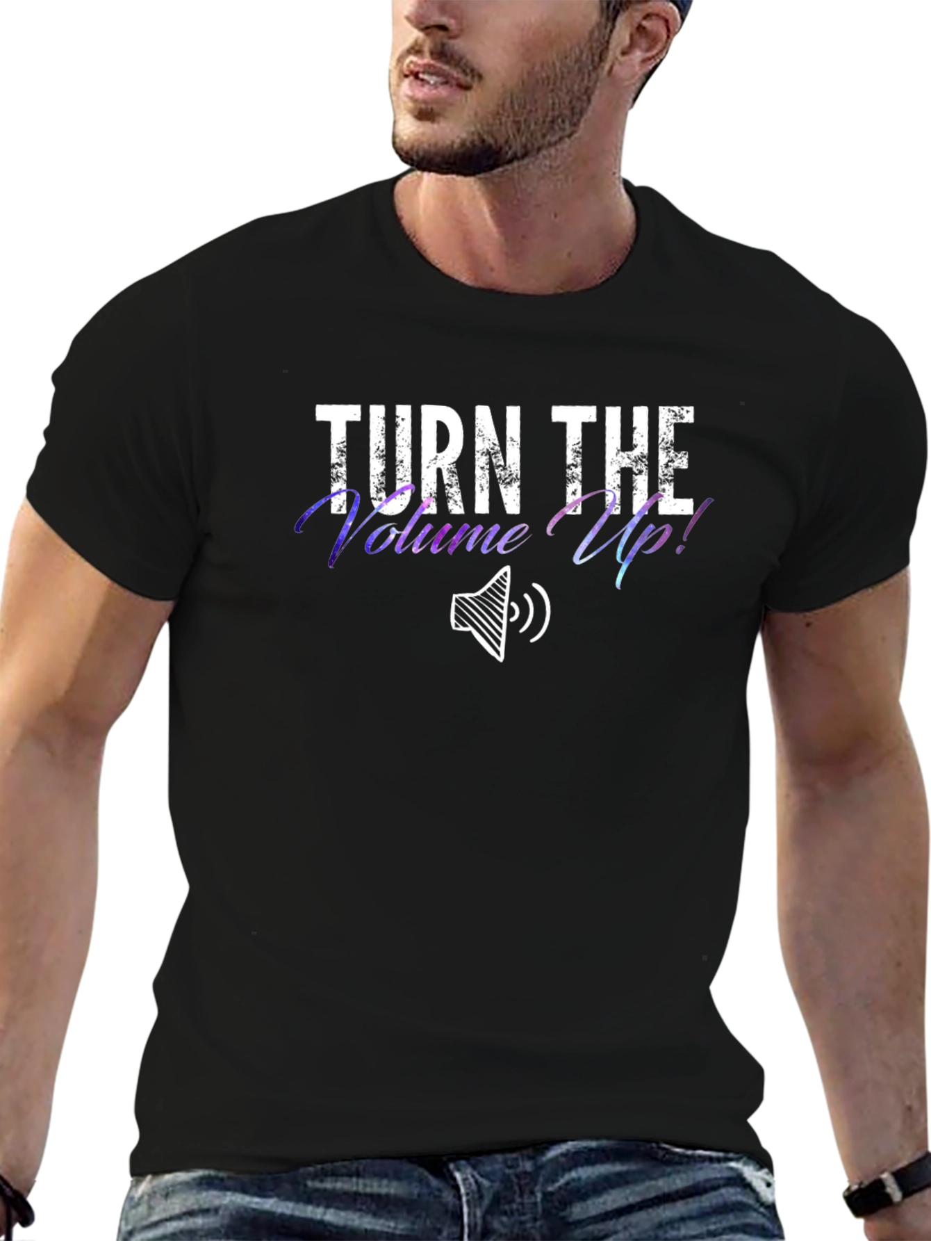 Turn the Volume Up! Black T-Shirt