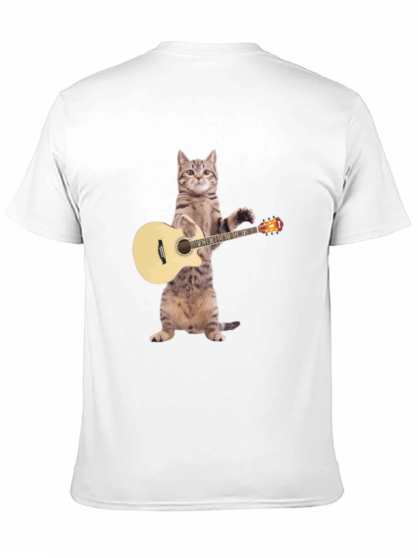 Cat Playing Guitar Graphic T-Shirt