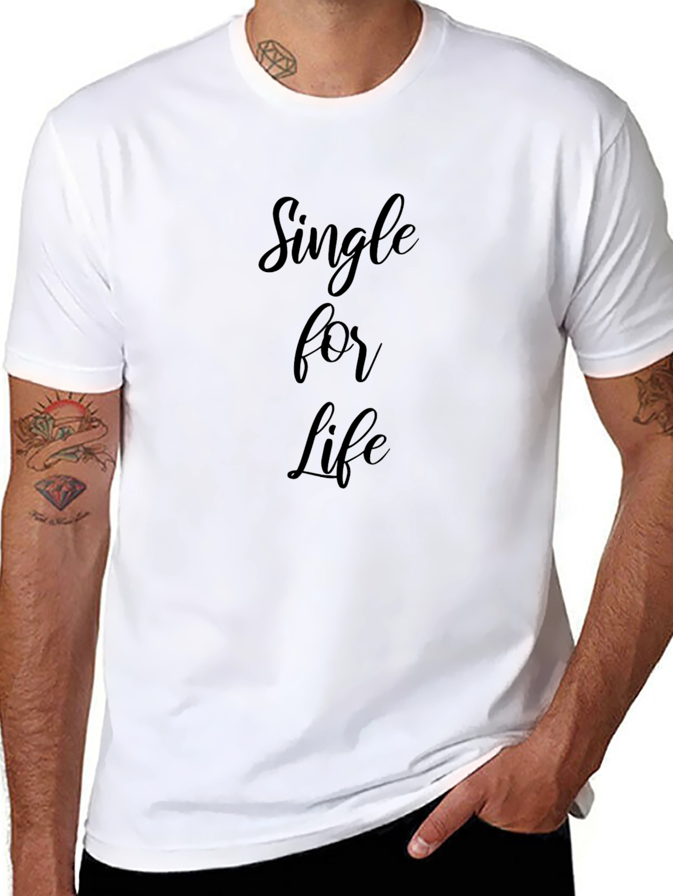 Single for Life Black Graphic T-Shirt
