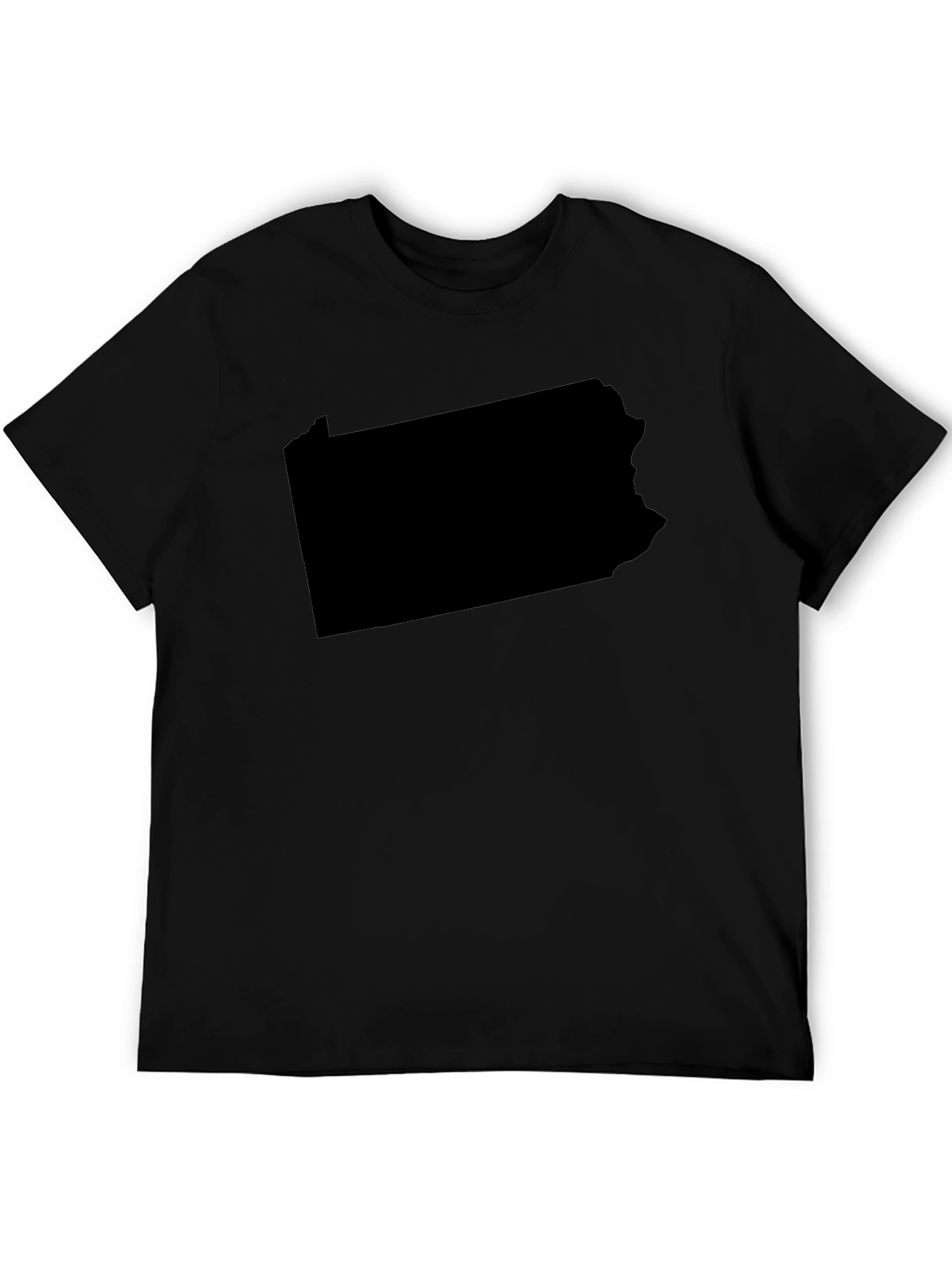 Pennsylvania State Outline Black T-Shirt