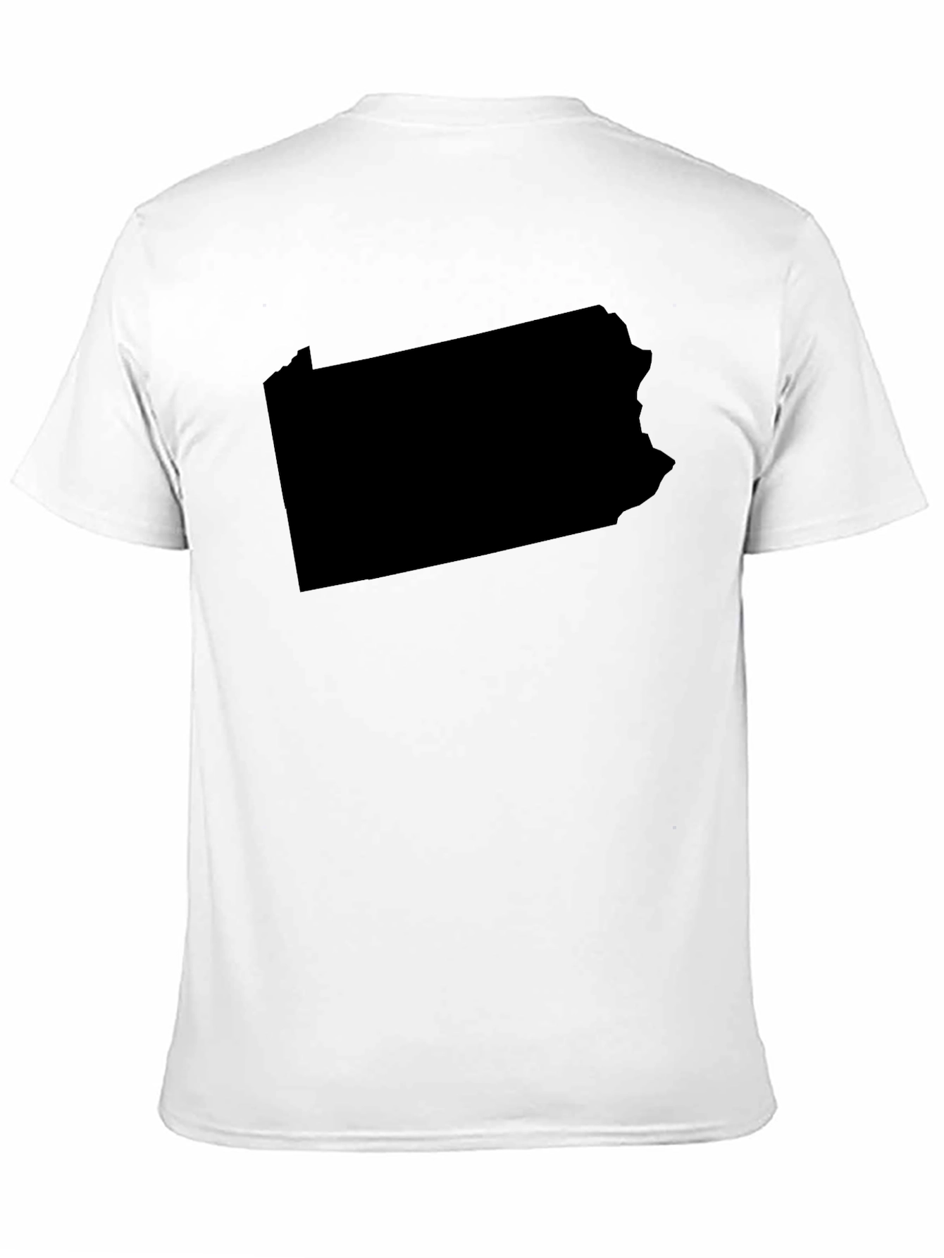 Pennsylvania State Outline Black T-Shirt