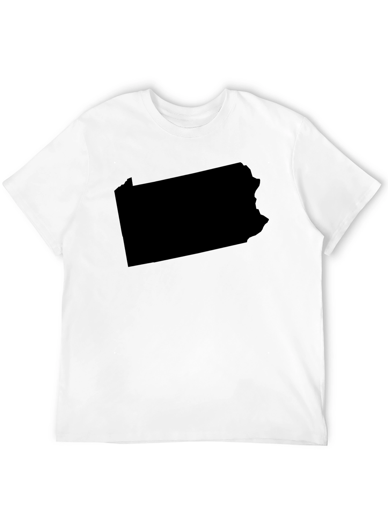Pennsylvania State Outline Black T-Shirt