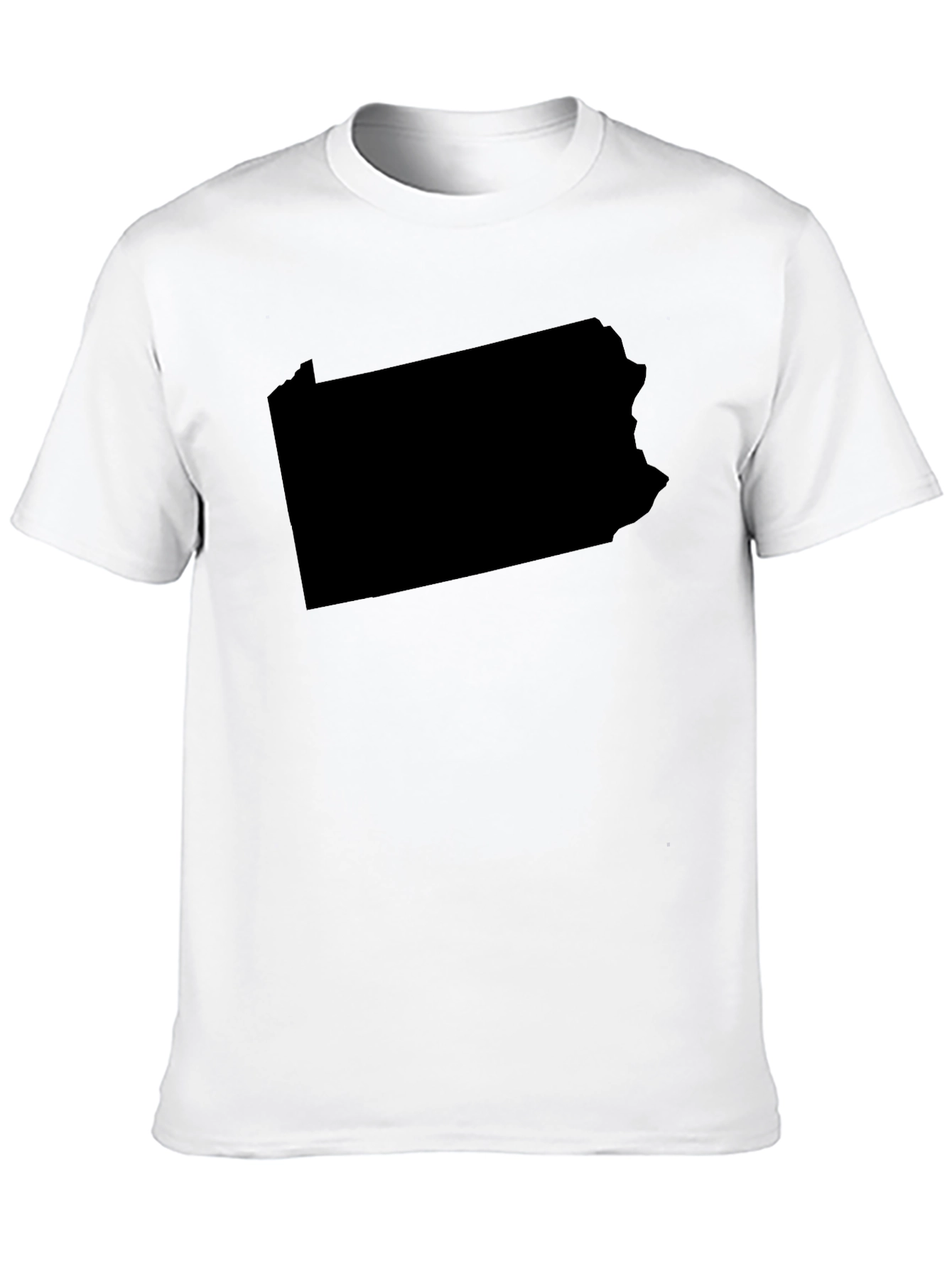 Pennsylvania State Outline Black T-Shirt