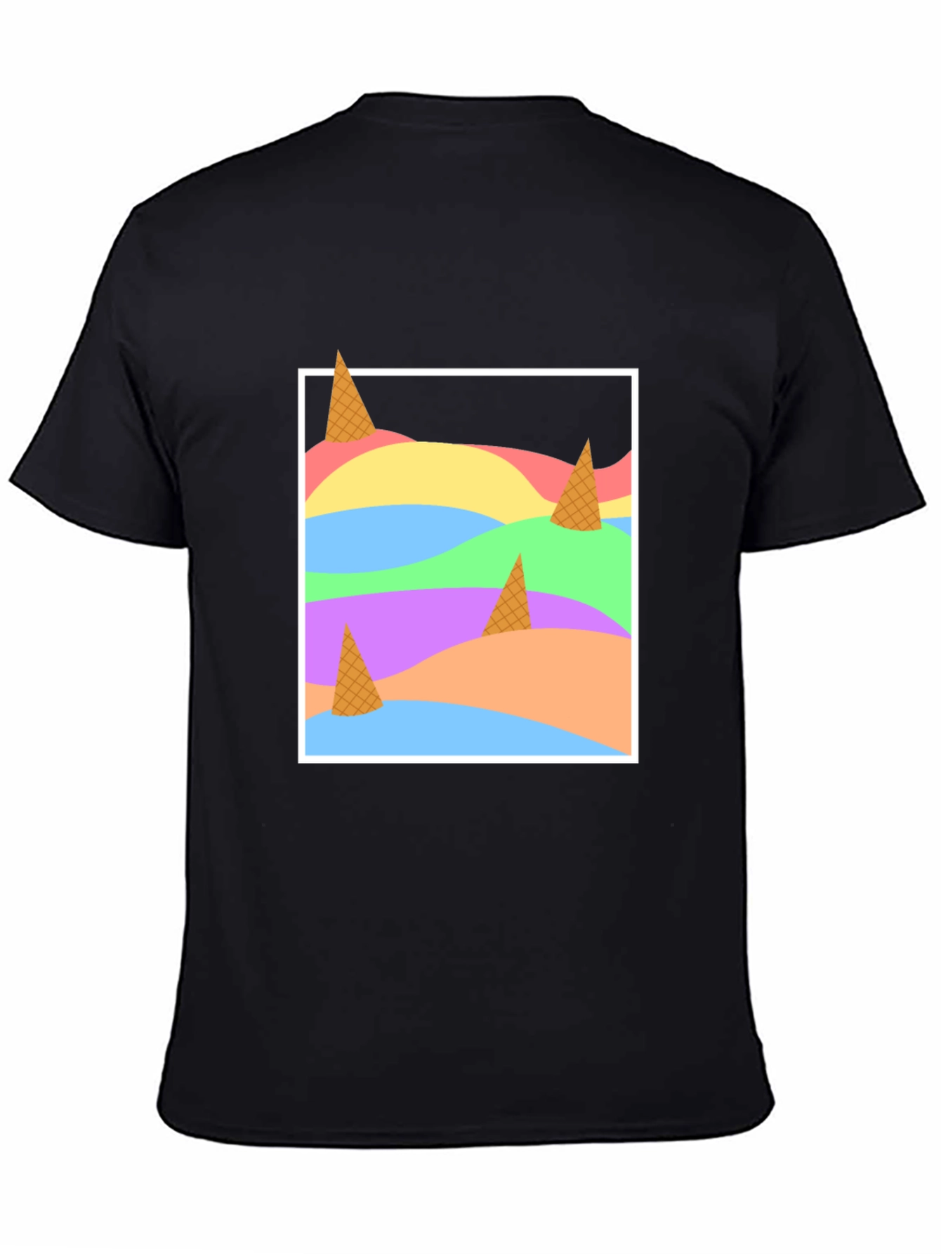 Abstract Ice Cream Cones T-Shirt - Modern Art Tee