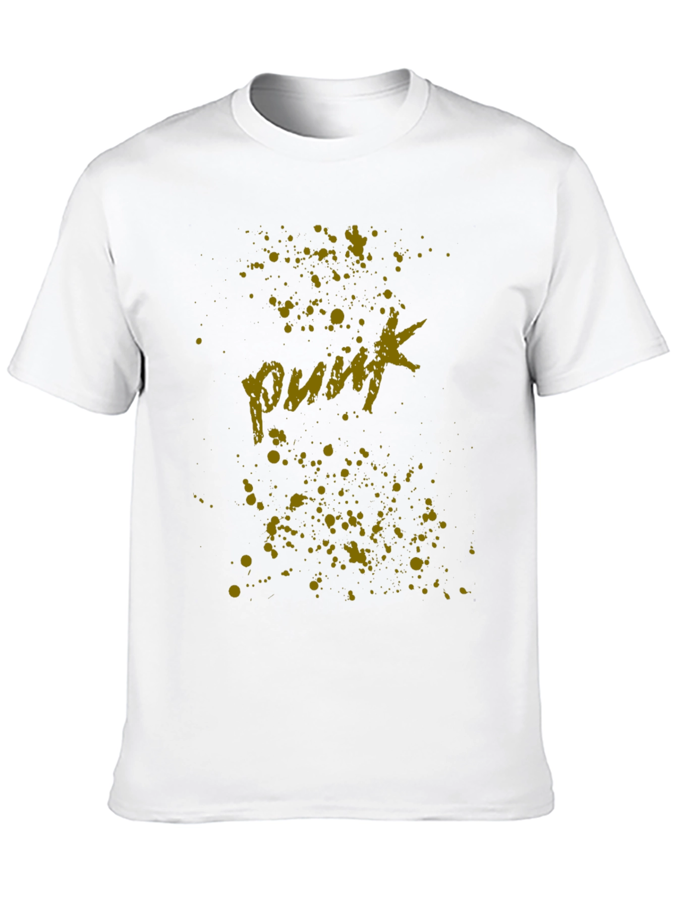 Punk Style Black T-Shirt with Artistic Graphic