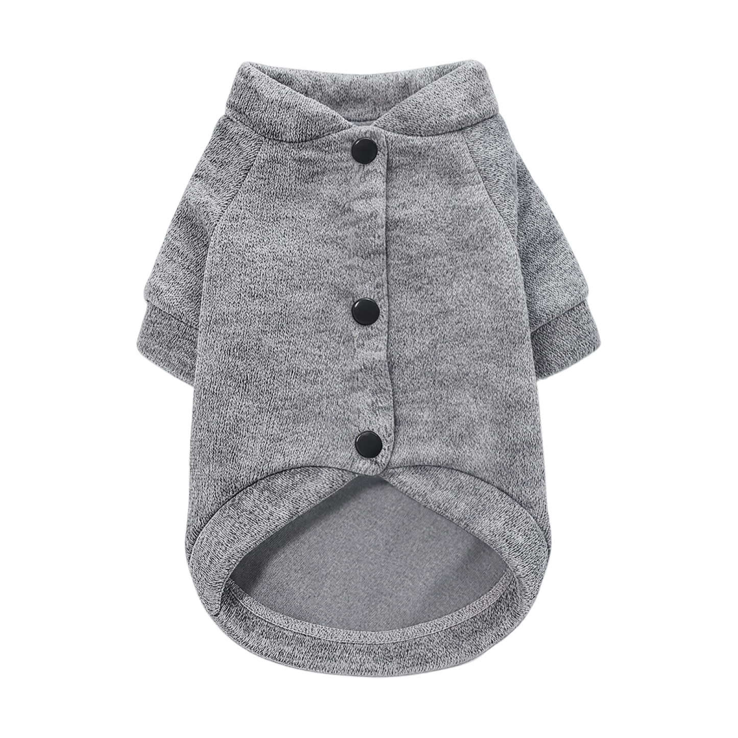 Funny Big Eyed Monster Heather Gray Dog Cardigan Sweater