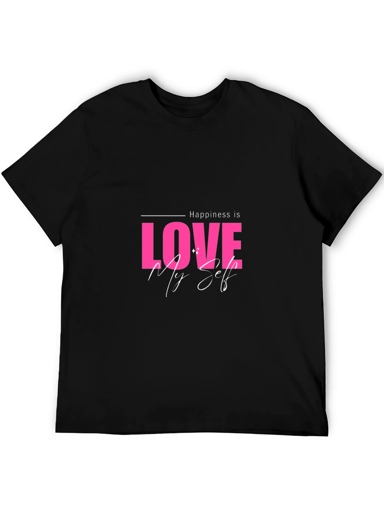Love Myself Graphic Black T-Shirt