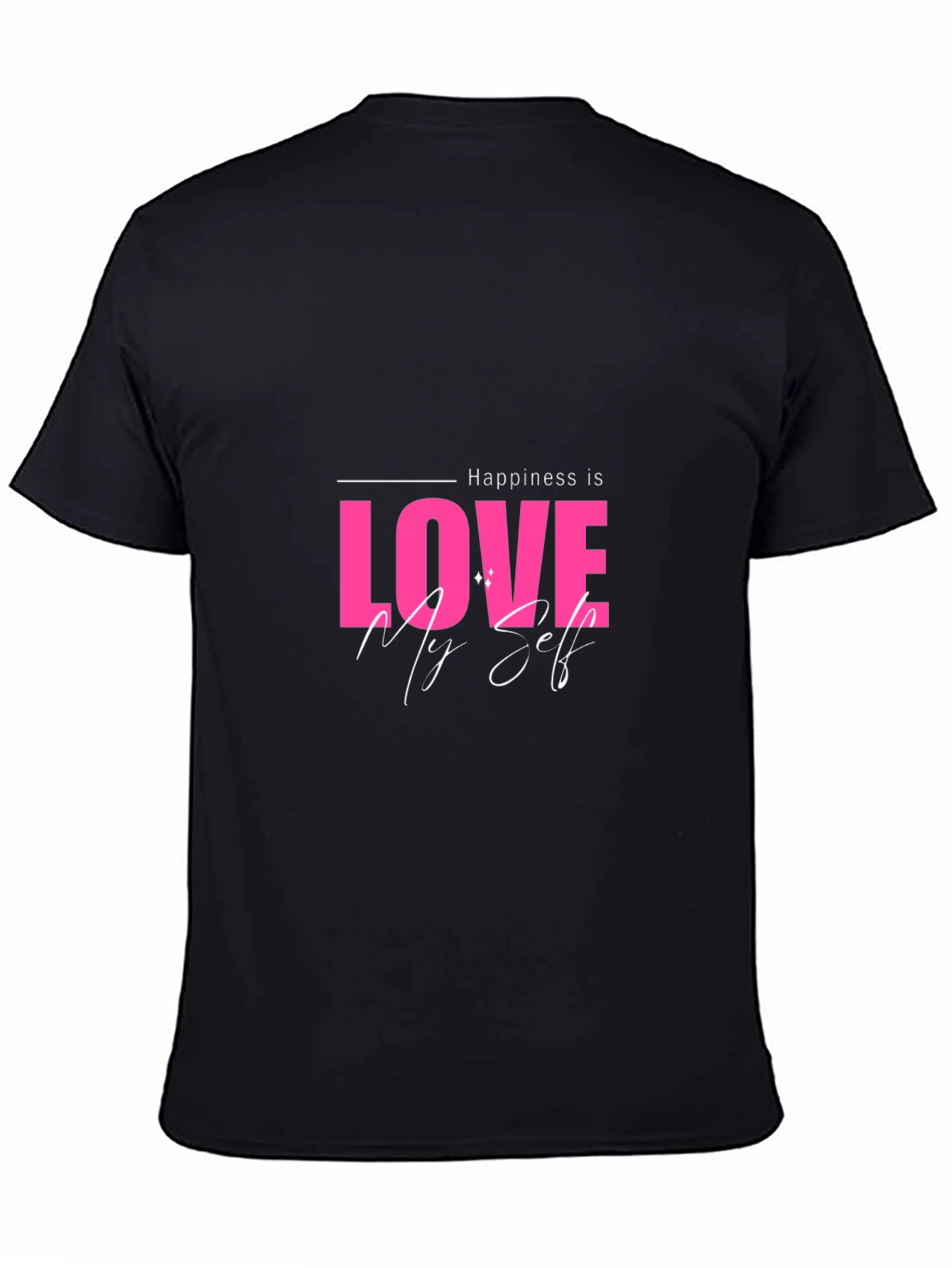 Love Myself Graphic Black T-Shirt