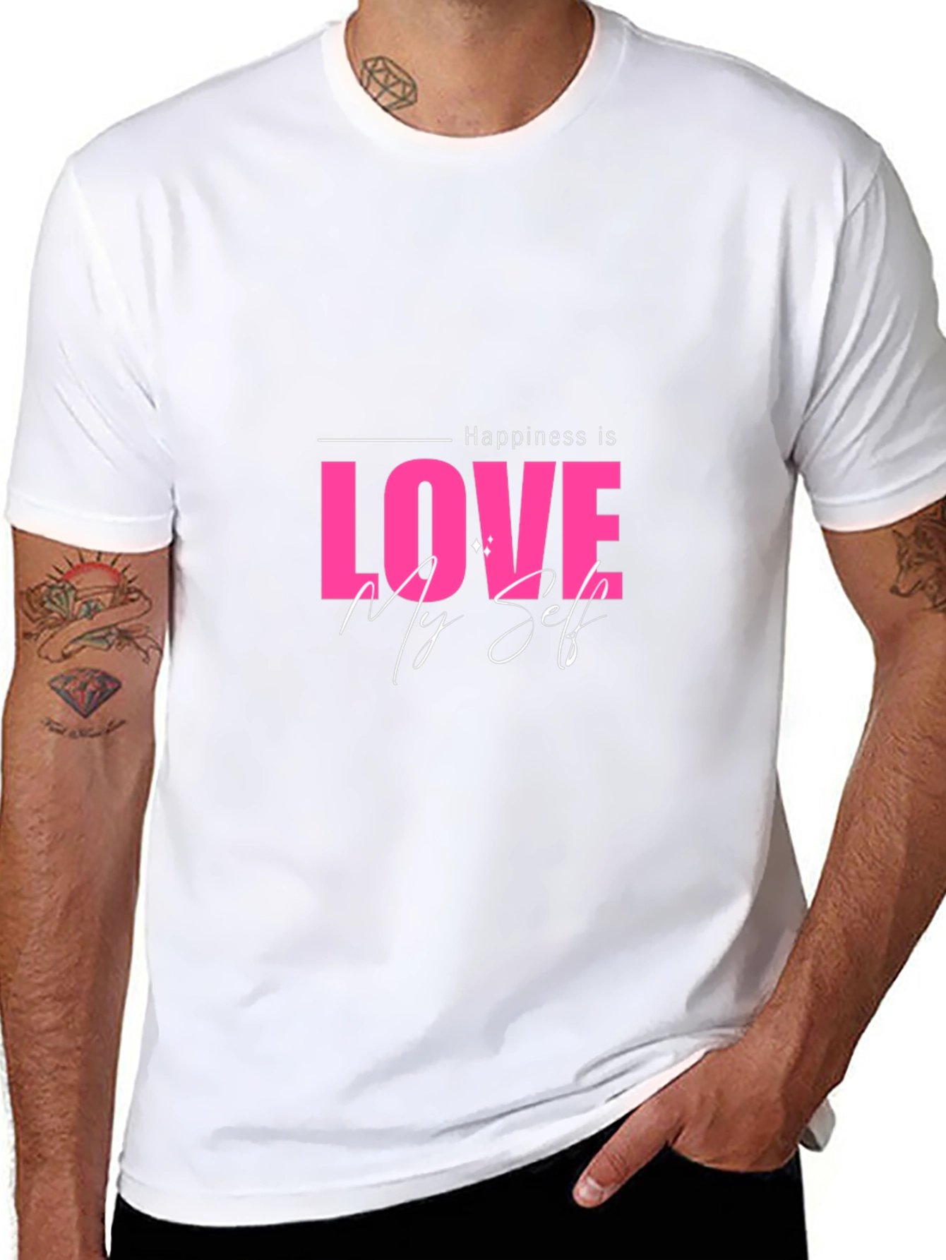Love Myself Graphic Black T-Shirt