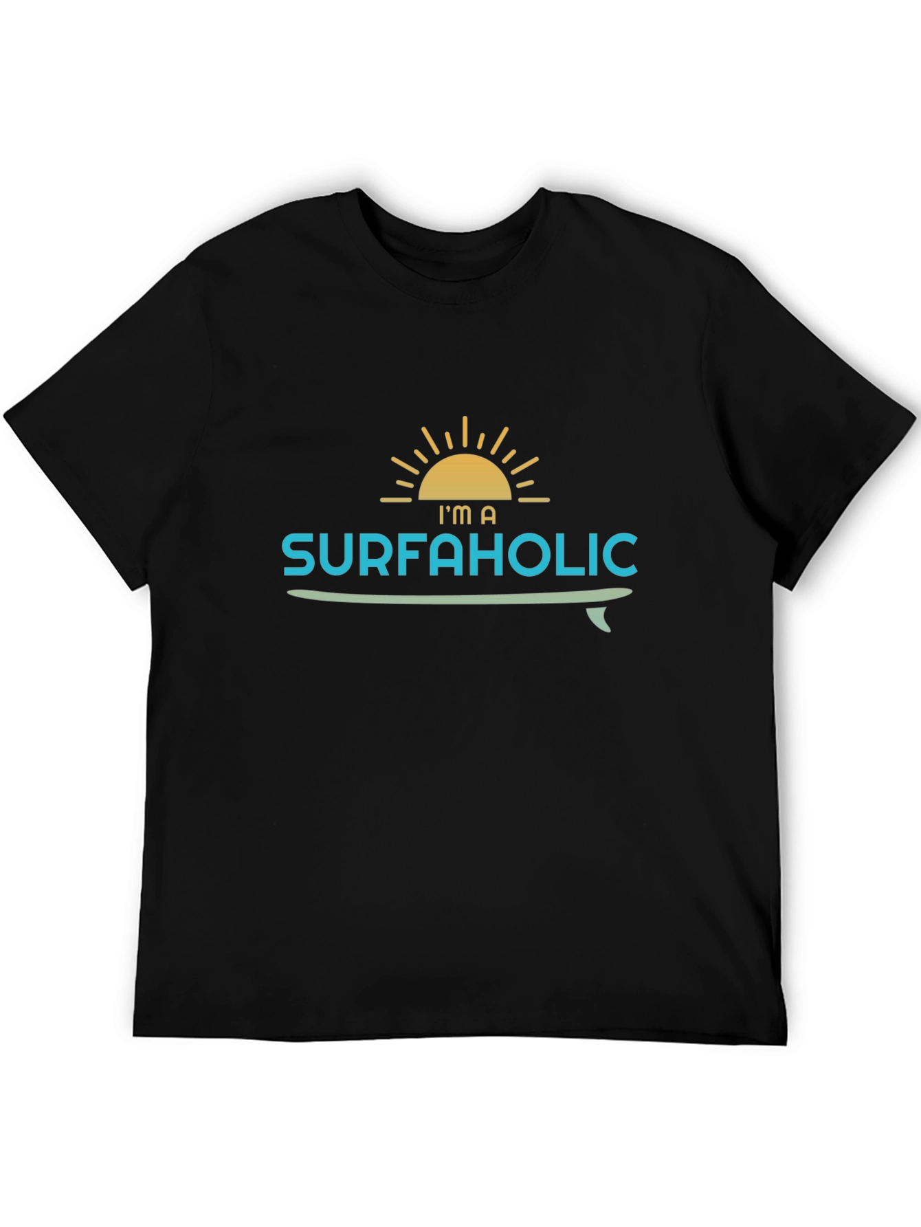 Surfaholic Graphic T-Shirt - Black