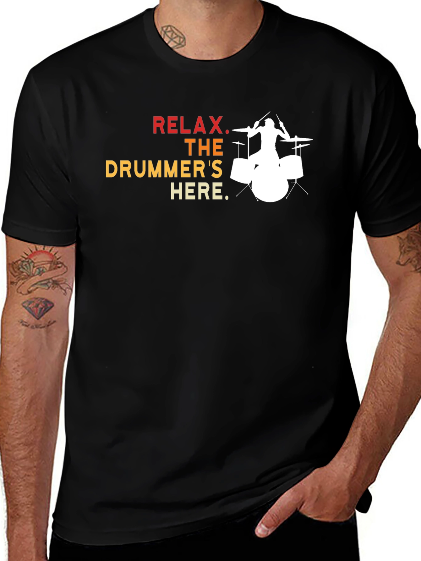 Relax The Drummers Here - Graphic T-Shirt