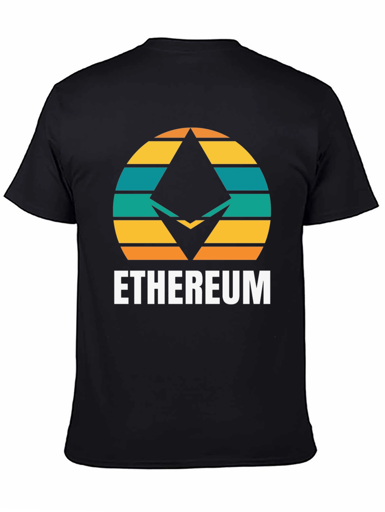Ethereum Retro Sunset T-Shirt - Crypto Fan Apparel