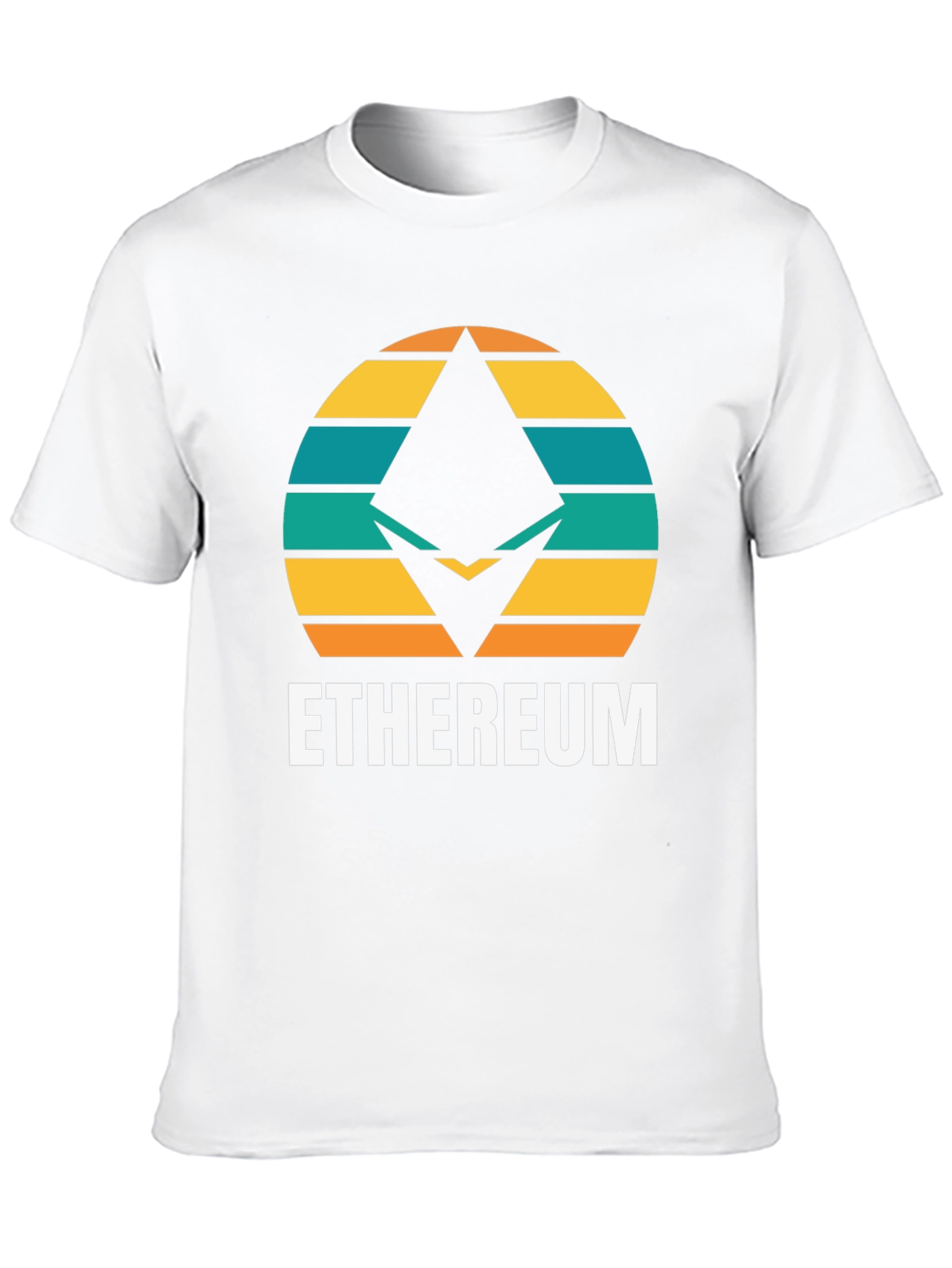 Ethereum Retro Sunset T-Shirt - Crypto Fan Apparel