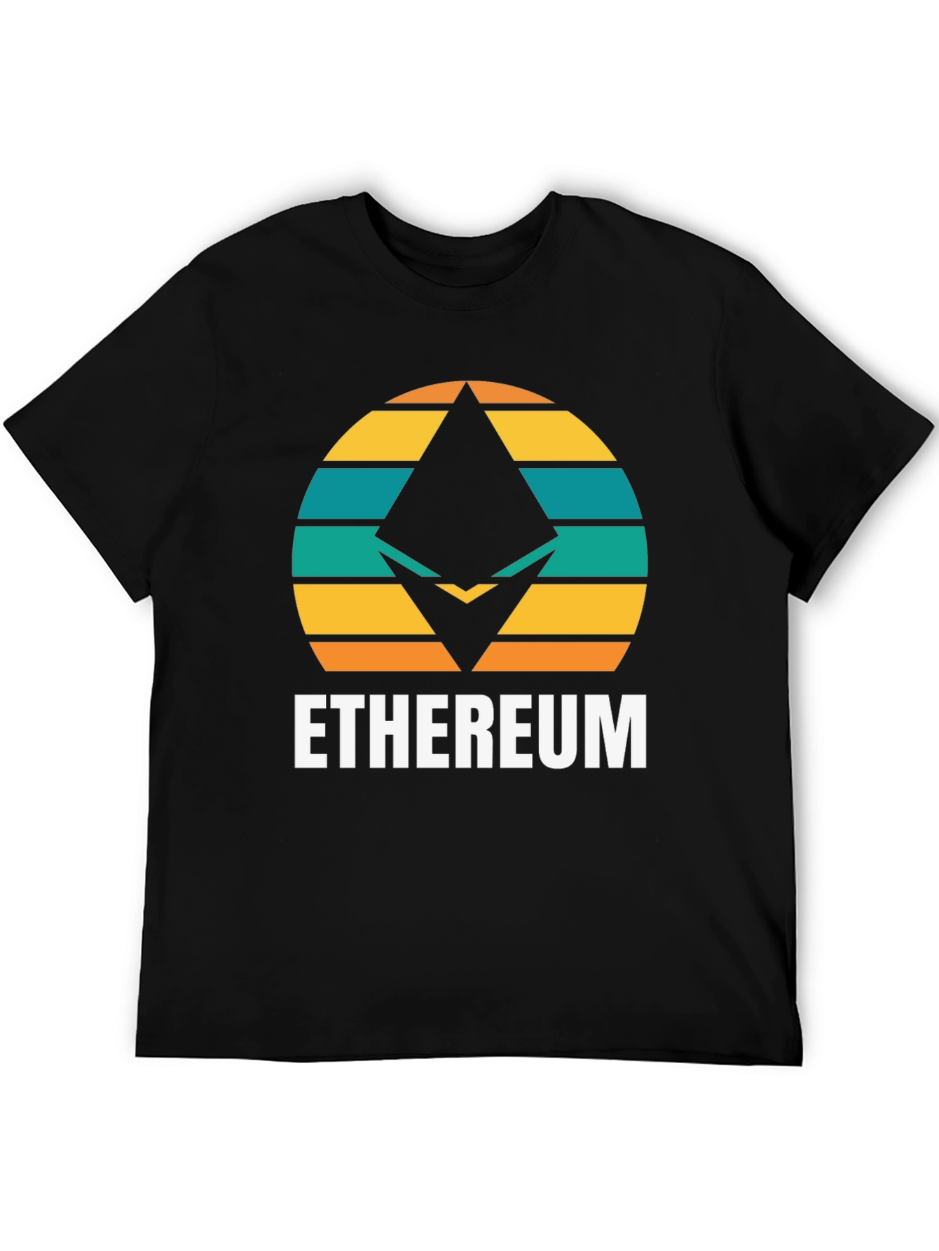 Ethereum Retro Sunset T-Shirt - Crypto Fan Apparel