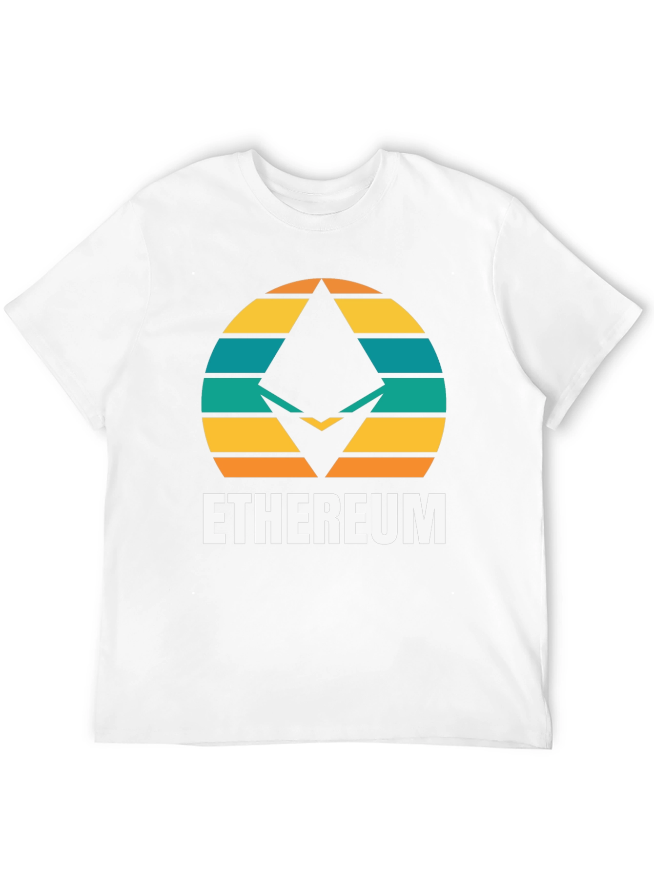 Ethereum Retro Sunset T-Shirt - Crypto Fan Apparel