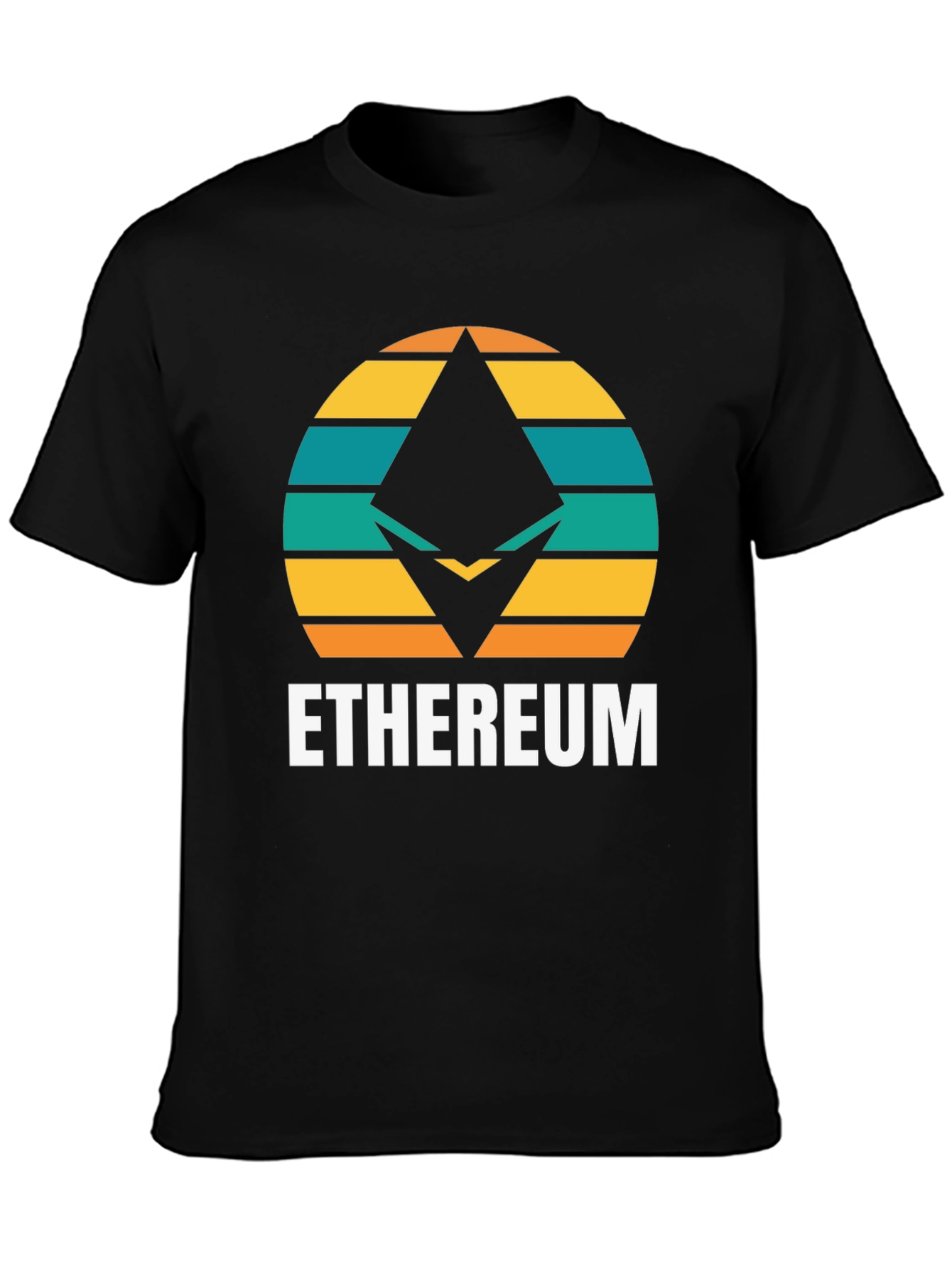 Ethereum Retro Sunset T-Shirt - Crypto Fan Apparel
