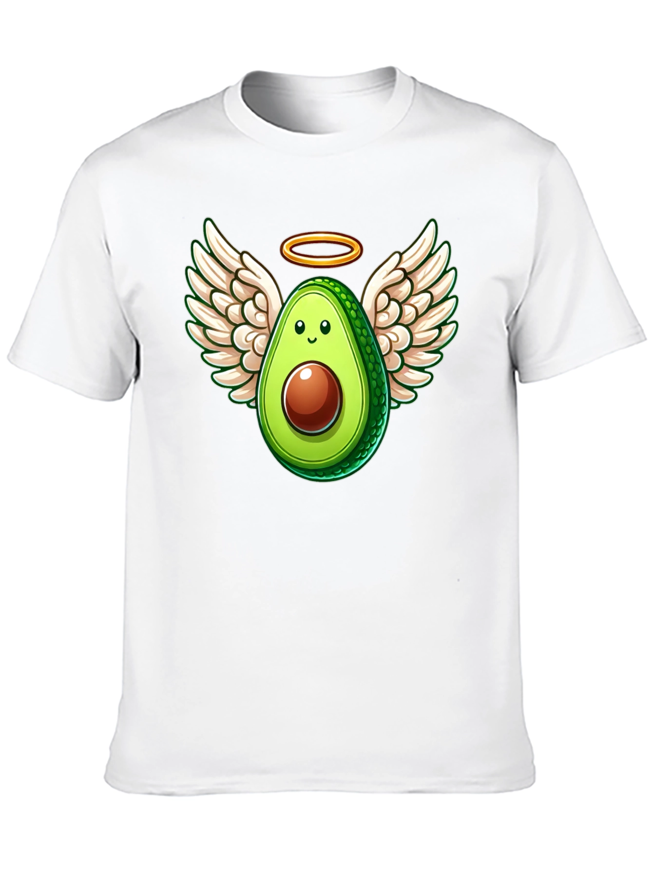 Angel Avocado Graphic Tee - Funny Fruit Shirt