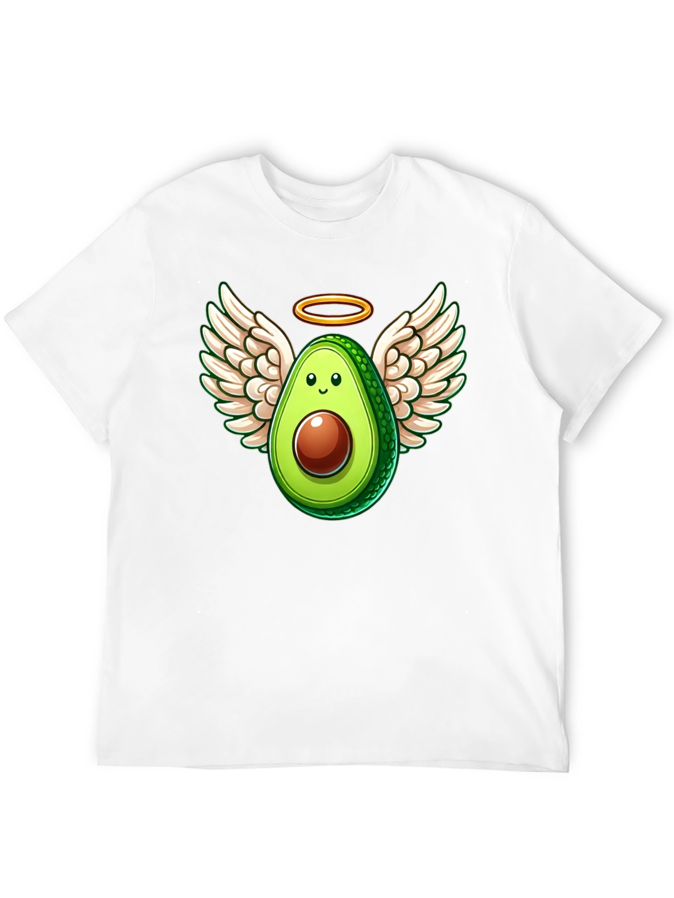 Angel Avocado Graphic Tee - Funny Fruit Shirt