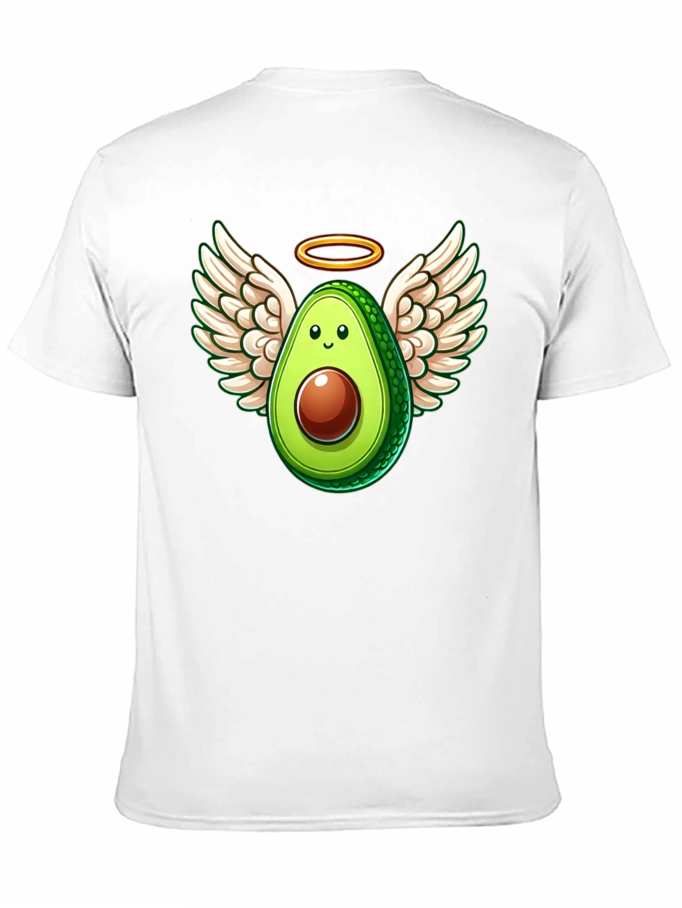 Angel Avocado Graphic Tee - Funny Fruit Shirt