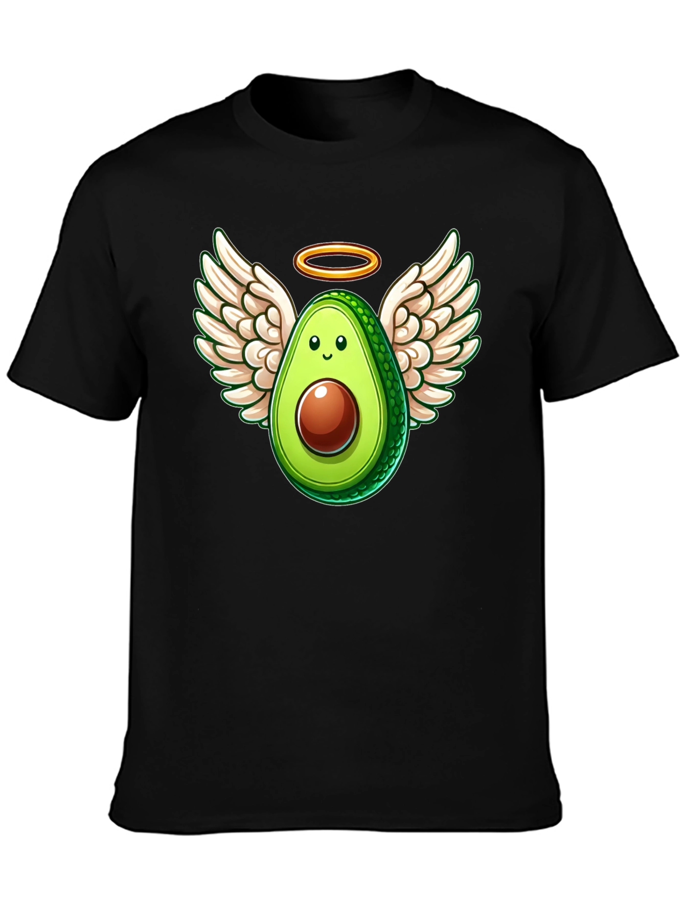 Angel Avocado Graphic Tee - Funny Fruit Shirt