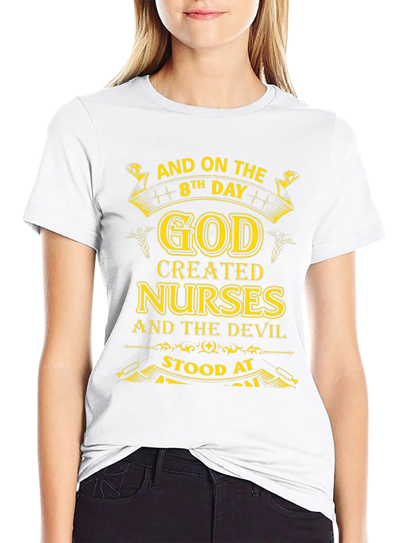 Nurse Gift T-Shirt - God Created Nurses