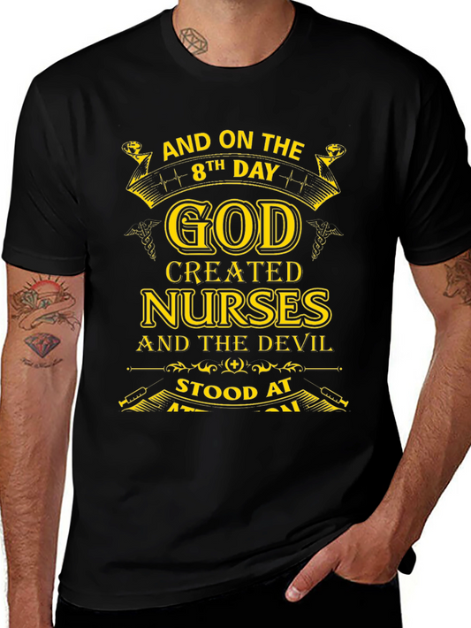 Nurse Gift T-Shirt - God Created Nurses