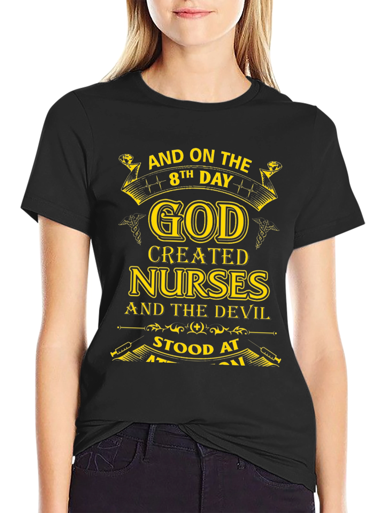 Nurse Gift T-Shirt - God Created Nurses