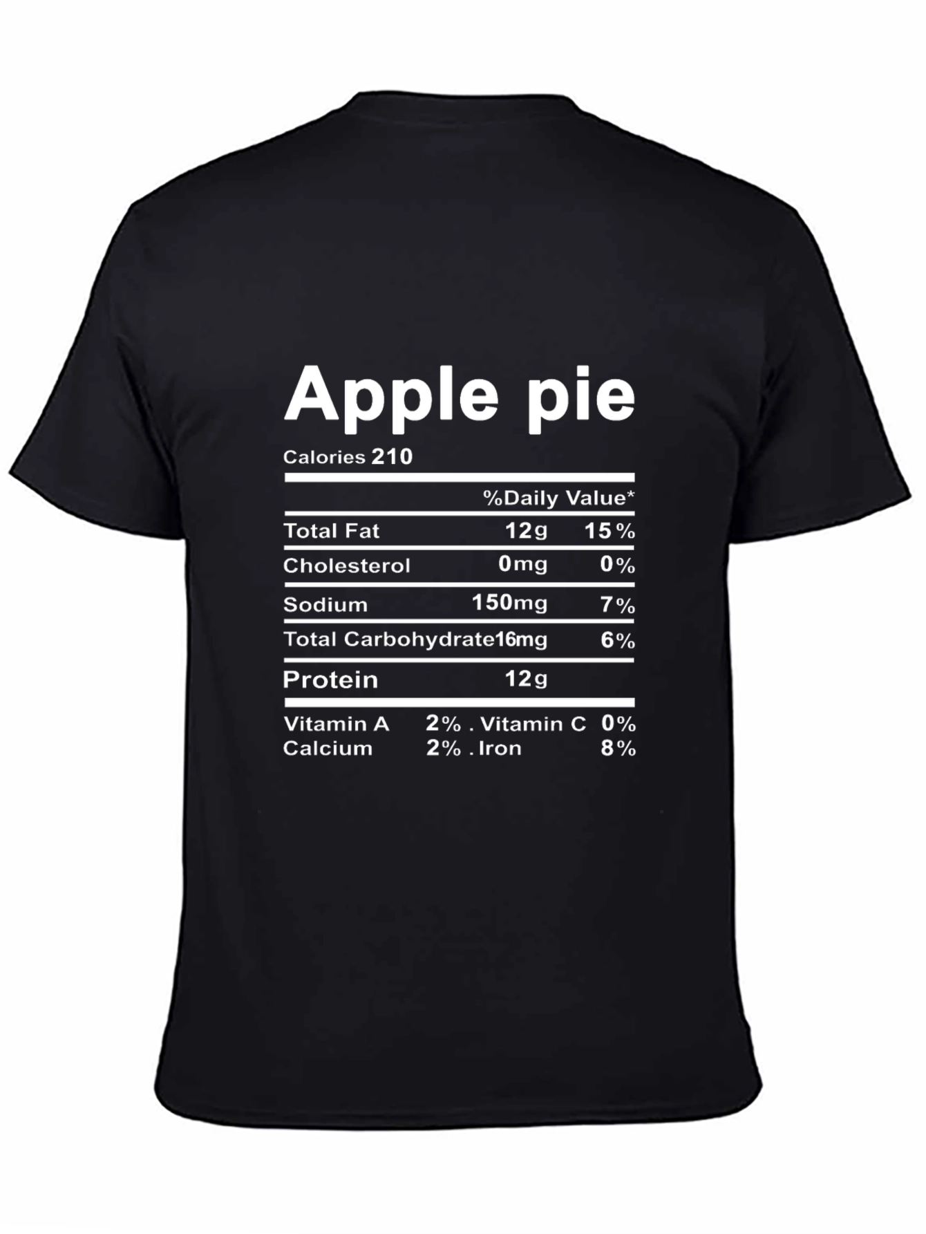 Apple Pie Nutrition Facts Novelty T-Shirt
